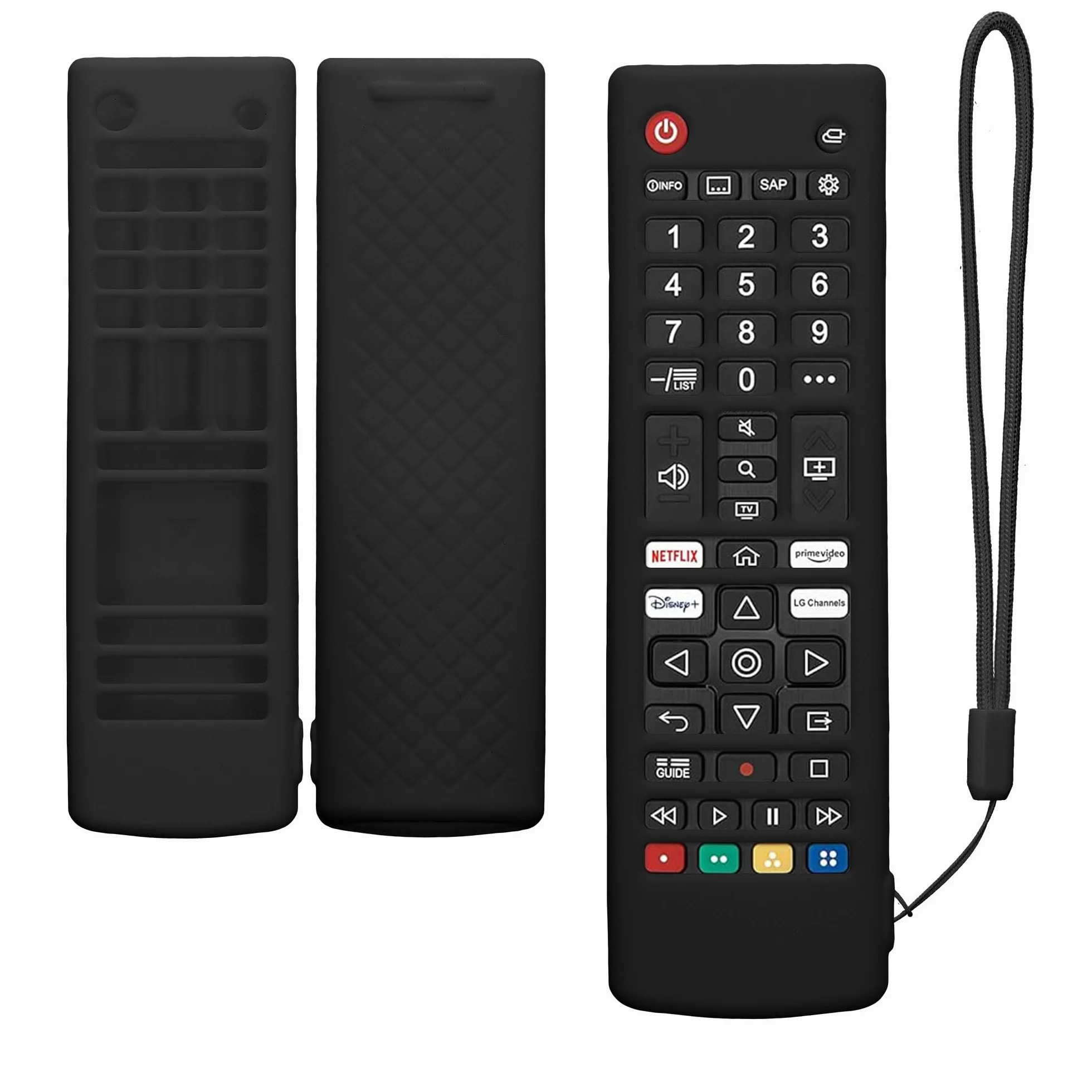 kwmobile Custodia Silicone Telecomando Compatibile con LG Smart TV AKB Cover - Guscio Protettivo Telecomando Antiscivolo - nero