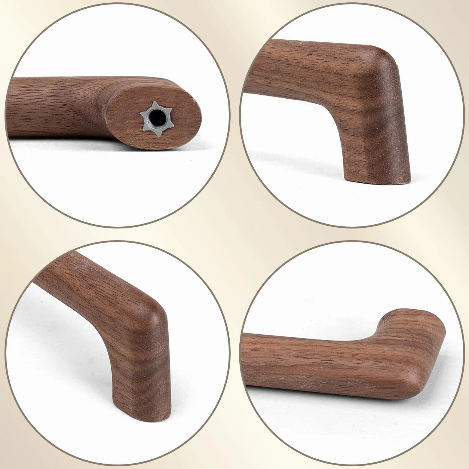Maniglie per Mobili a Forma di Ponte Piatto in Stile Moderno con Chiodi Adatte per Armadi Cassetti Cucina Camera da Letto Scarpiere (6,96MM)