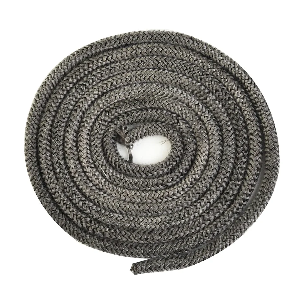 Corda resistente al calore, Guarnizione for porta della stufa a legna in corda di fibra vetro nera 6-8 mm diametro 2 m lunghezza(8mm)
