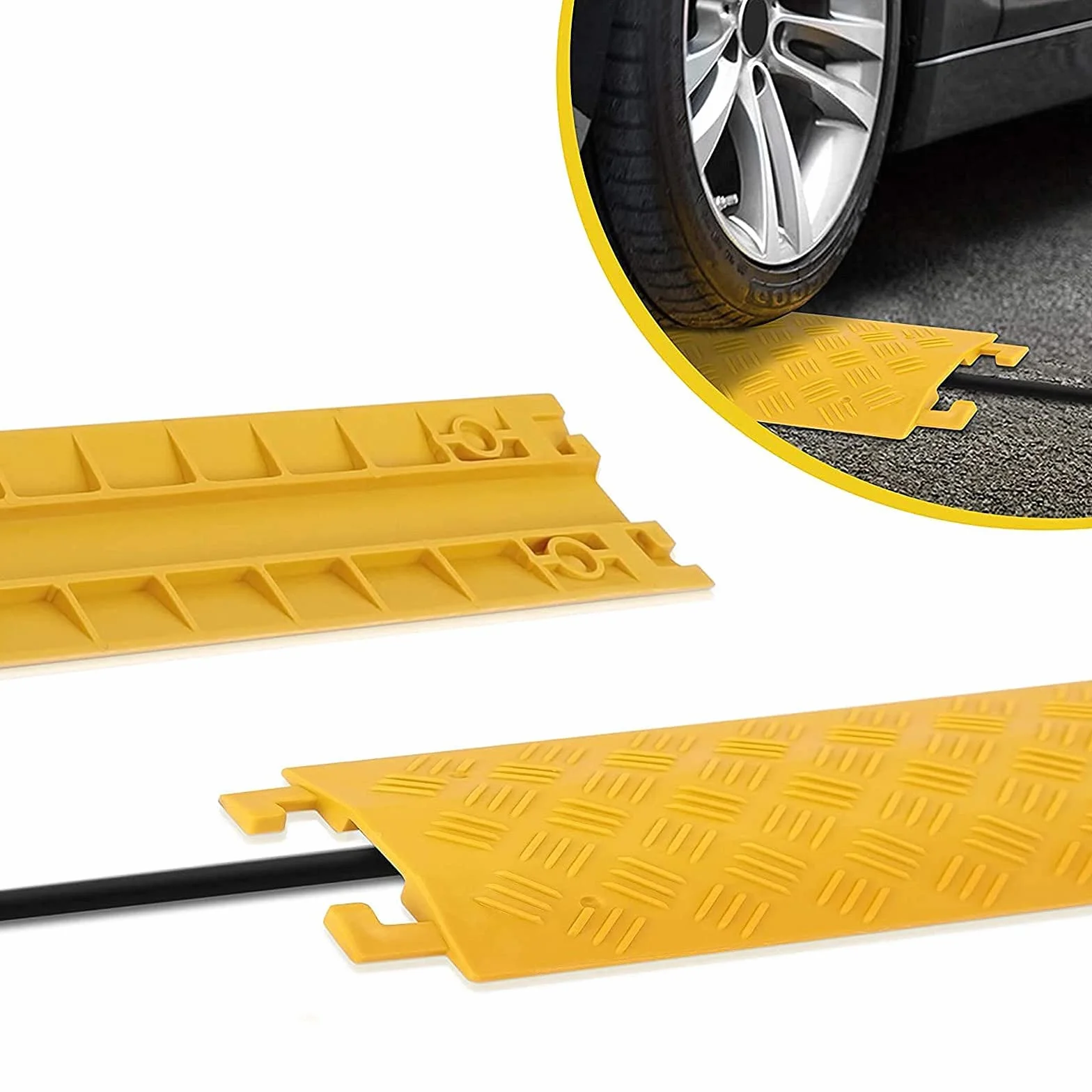 Rallentatori Stradali Cavi Antiscivolo Protezione Rampa Passacavo Pavimento Copertura Resistente per Cavi Aree Trafficate