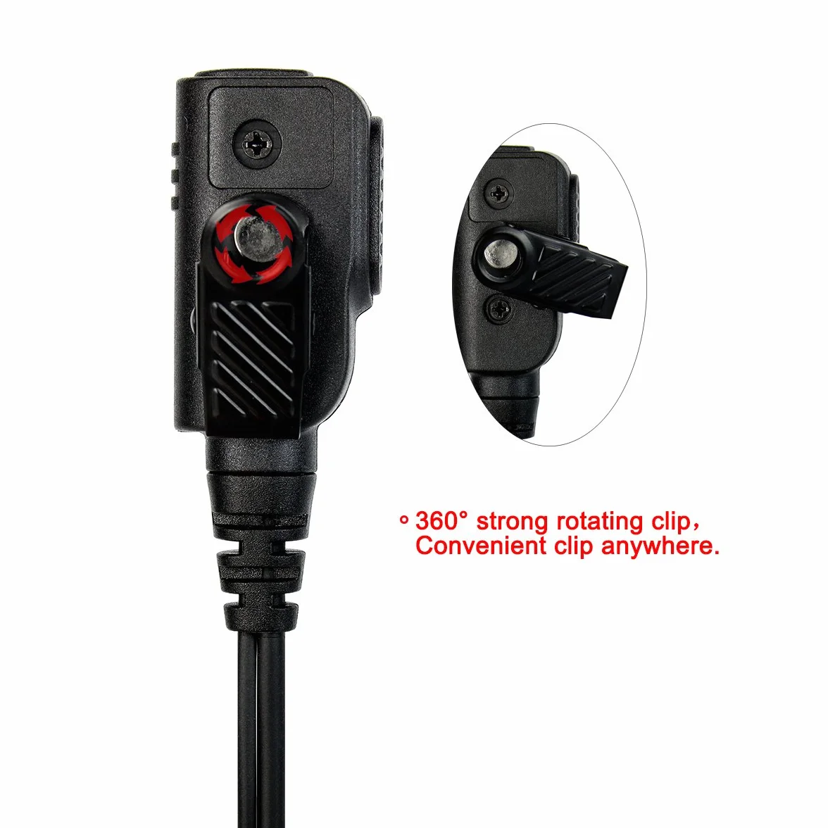 Retevis Walkie Talkie Auriculari, 2 pin G-Tipo Curvetta Auricolare Compatibile RT619 RT24 RT27 Baofeng BF-888S UV-5RV Kenwood Walkie Talkie (2 Pezzi)