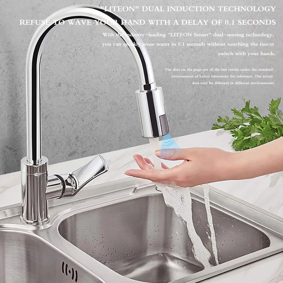 ALLOMN Rubinetto Intelligente Touchless con Sensore a Infrarossi per Risparmio Idrico M22 M24