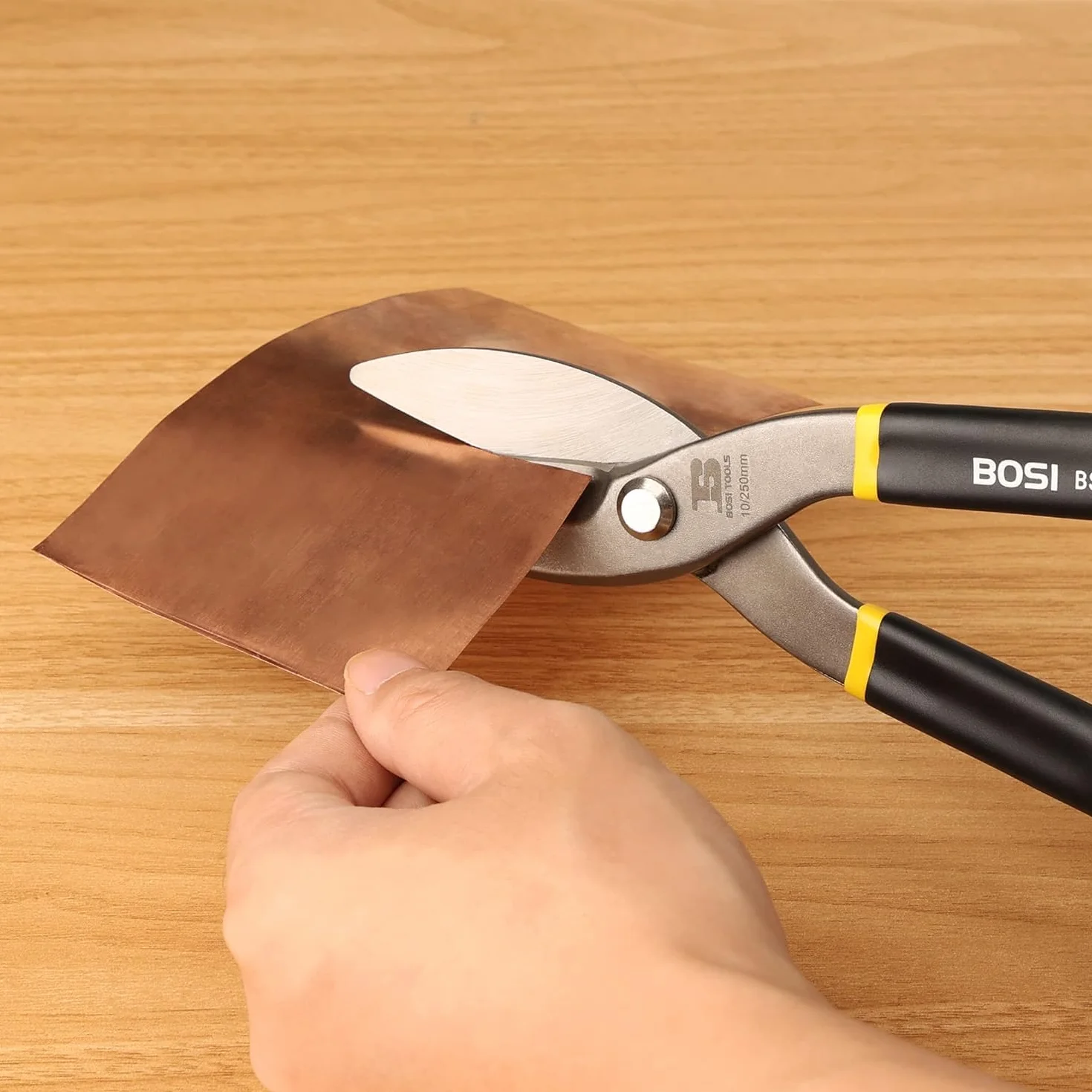 B BOSI TOOLS Cesoie per Lamiera Forbici da Lattoniere 300mm Taglio Dritto Acciaio al Carbonio Forgiato