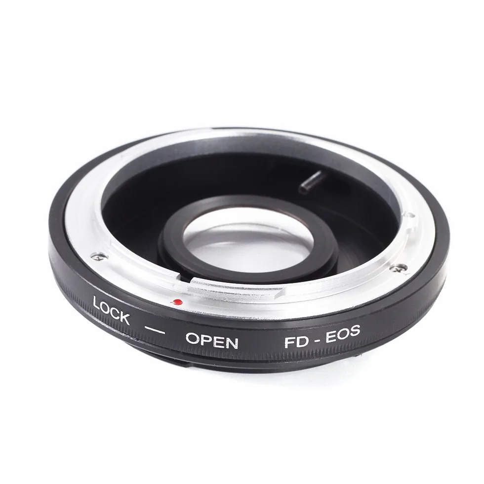 Fotga FD-EOS, adattatore per il montaggio dell’obiettivo con vetro, per Canon FD, FL, su EOS, EF, EF-S, 300D, 350D, 400D, 450D, 500D, 550D, 600D, 1000D, 1100D, 1200D, 750D, 760D Digital Rebels, T1i, XT, XTi, Xs, Xsi