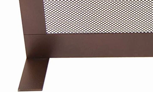 PARASCINTILLE RETTANGOLARE 'DESIGN' IN FERRO BATTUTO CM.60X46 colore ruggine