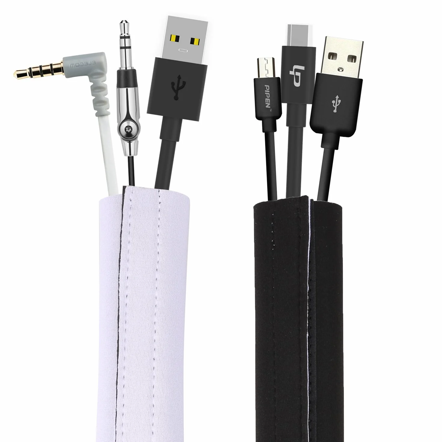 LEADSTAR Guaina per Cavi 3M Organizzatore Cavi in Neoprene per TV/Computer/Audio Manicotti Protezione