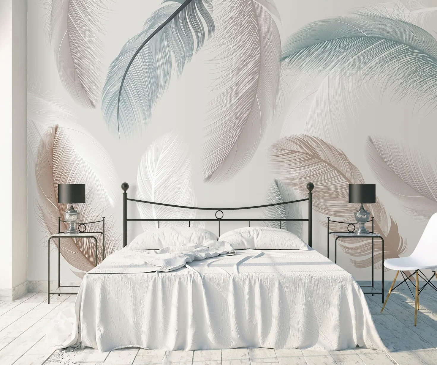Carta Da Parati 3D La texture delle piume è semplice e minimalista Fotomurali Murale Decorazione Sfondo Custom Wallpaper -S019-200cmx140cm