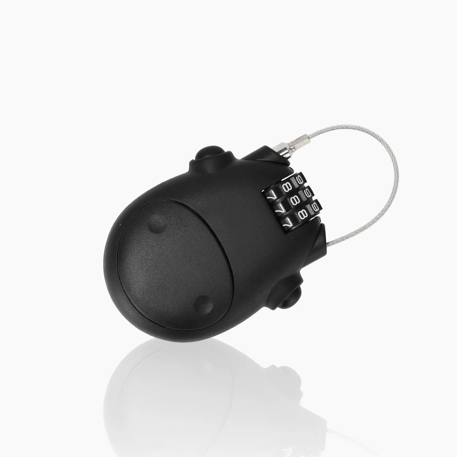 Sicurezza affidabile con 5 lucchetti neri con combinazione di codice | Plastica | 8 cm x 1,7 cm | Cavo da 80 cm | Design leggero e facile da usare per la sicurezza in viaggio
