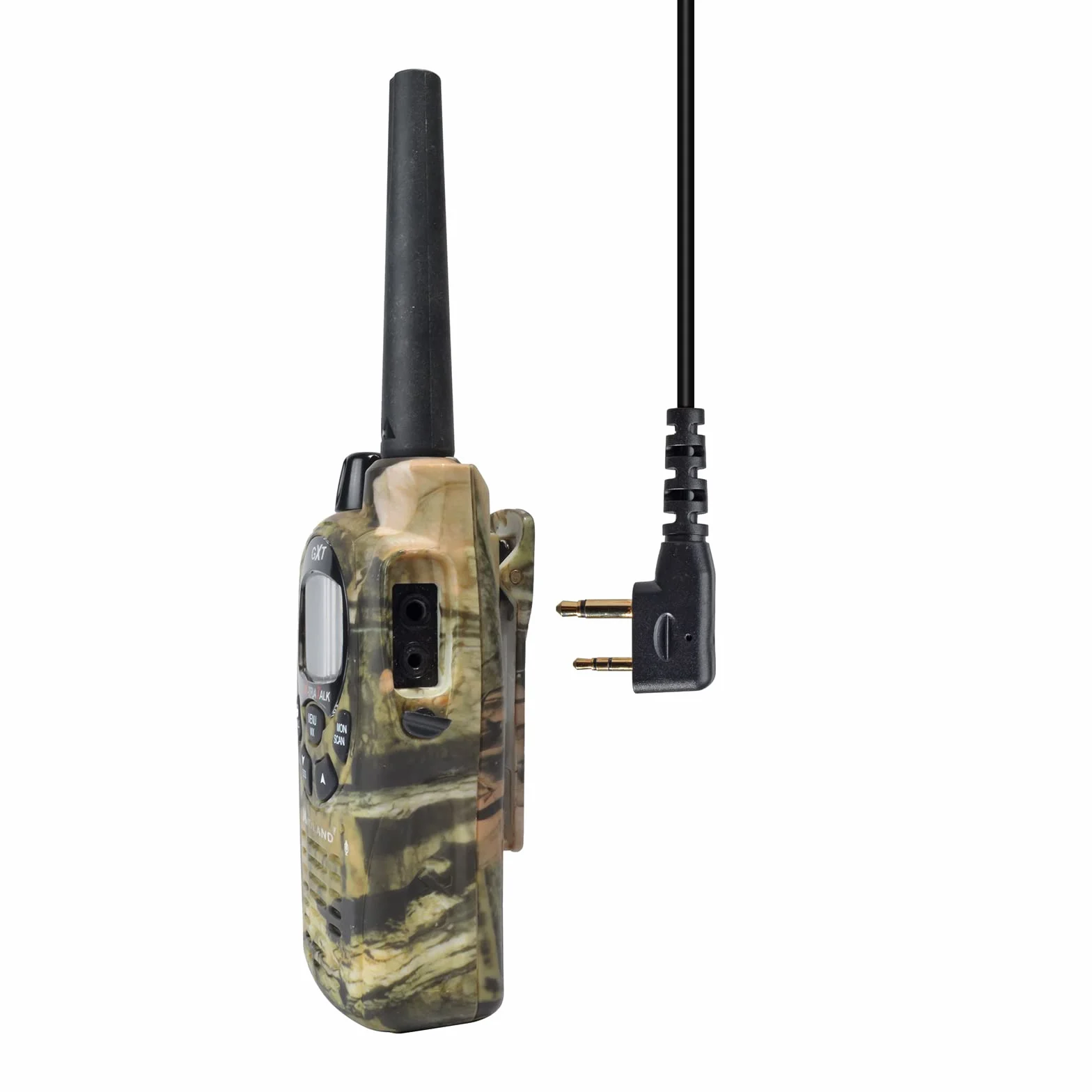 UAYESOK Auricolare radio a 2 pin con microfono PTT e auricolari morbidi per Midland G7 G7PRO G8 G9 G5 G6 XT60 XT70 M24 M48 GXT550 GXT650 Alan39 Alan42 PMR446