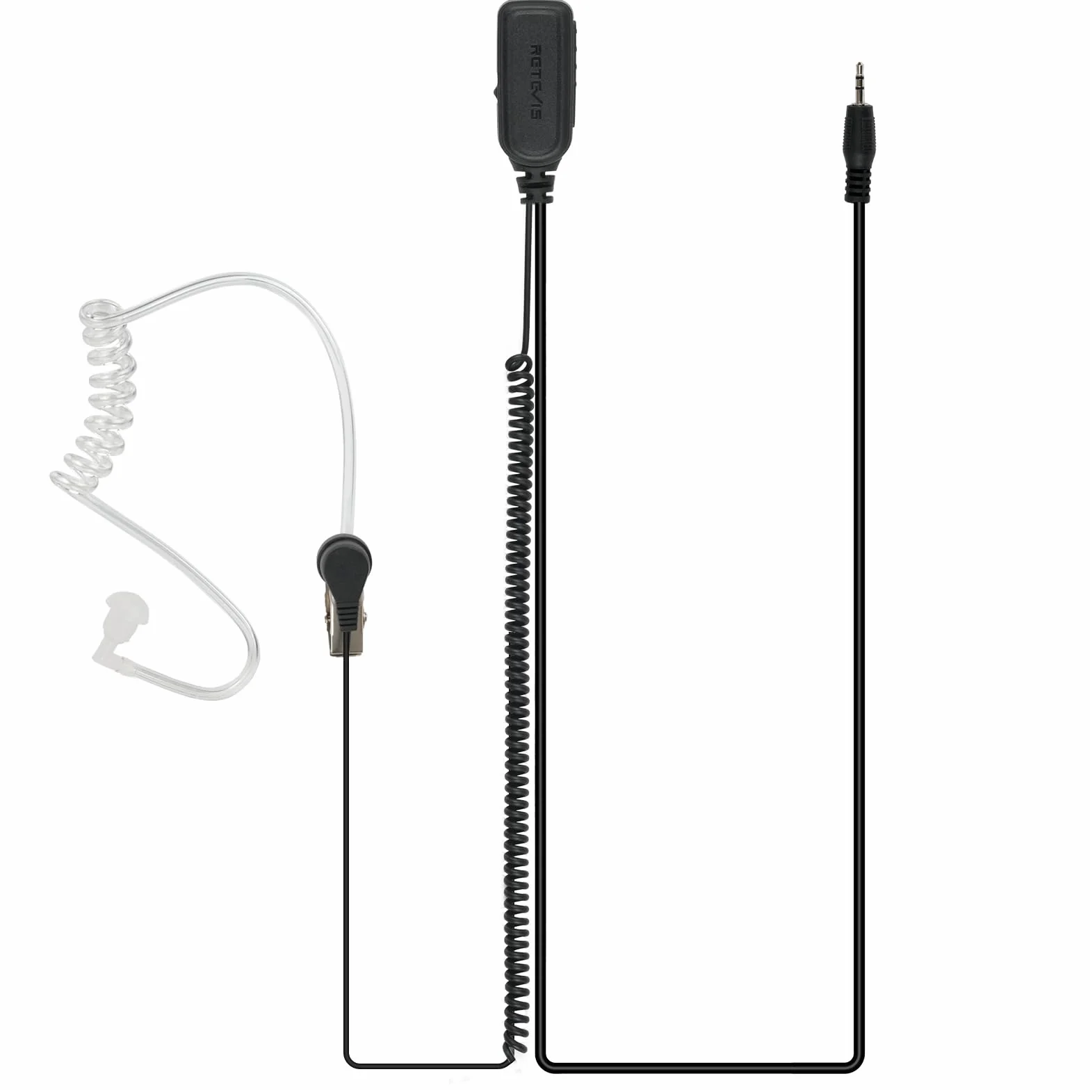 Retevis RB648 - Cuffie radio da 2,5 mm, 1 pin VOX, tubo sonoro per walkie talkie RB648, RB648 Plus, cuffie di sicurezza walkie talkie (1 pezzo)