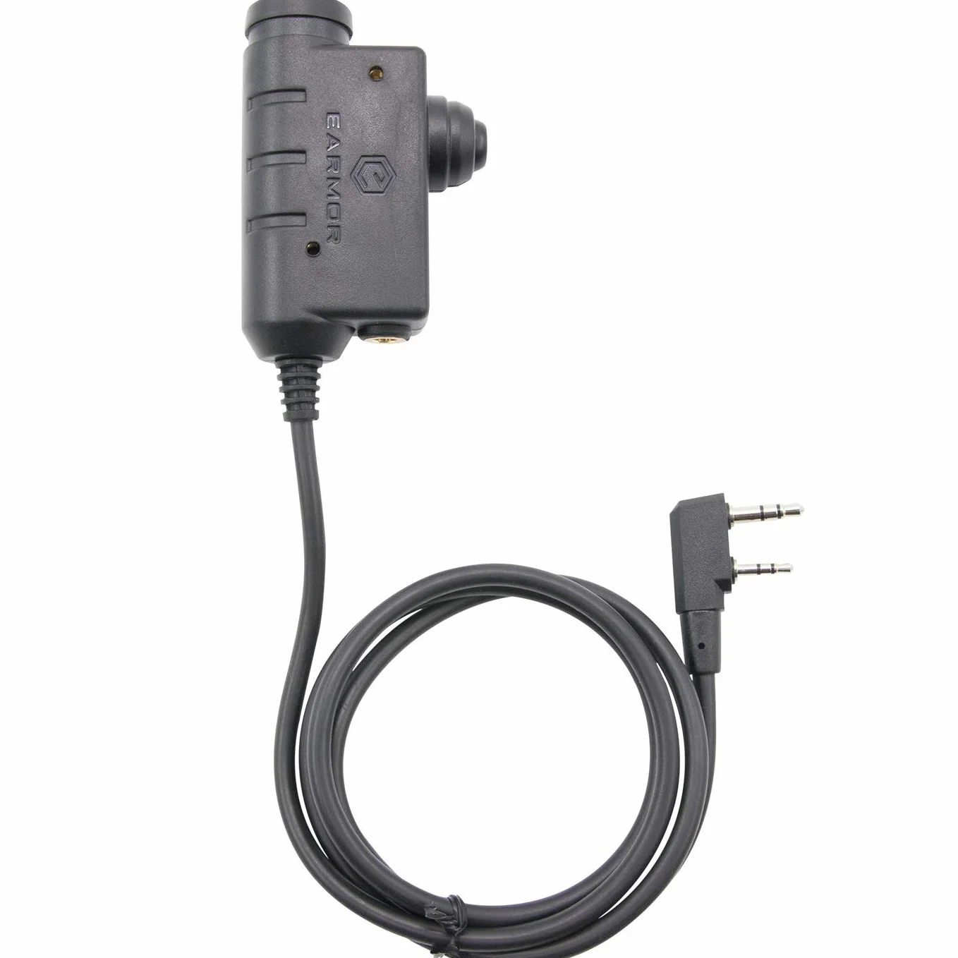 EARMOR Tactical Earmor Kenwood, Baofeng versione PTT Military Standard 7.0 spina per adattatore radio, nero