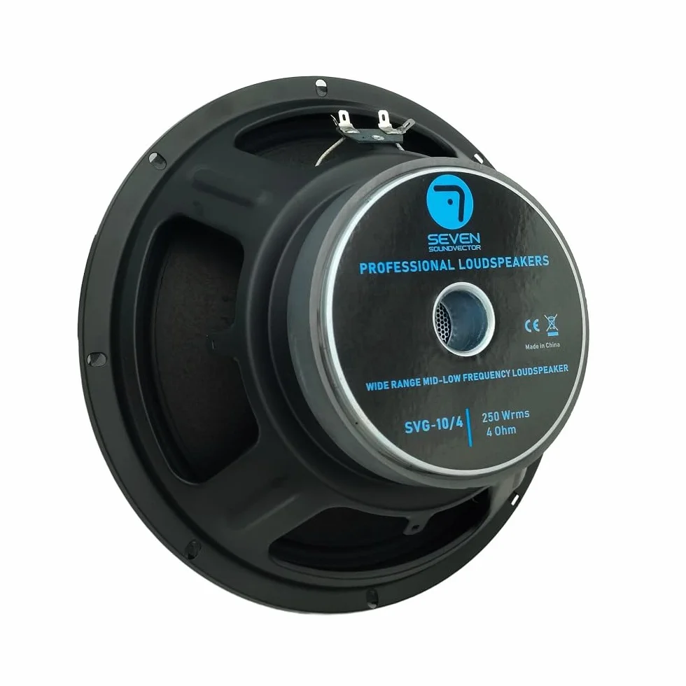 Seven Soundvector SVG10/4 Woofer 10 Pollici Altoparlante Professionale Grave Medio-Grave 4 Ohm 200W AES