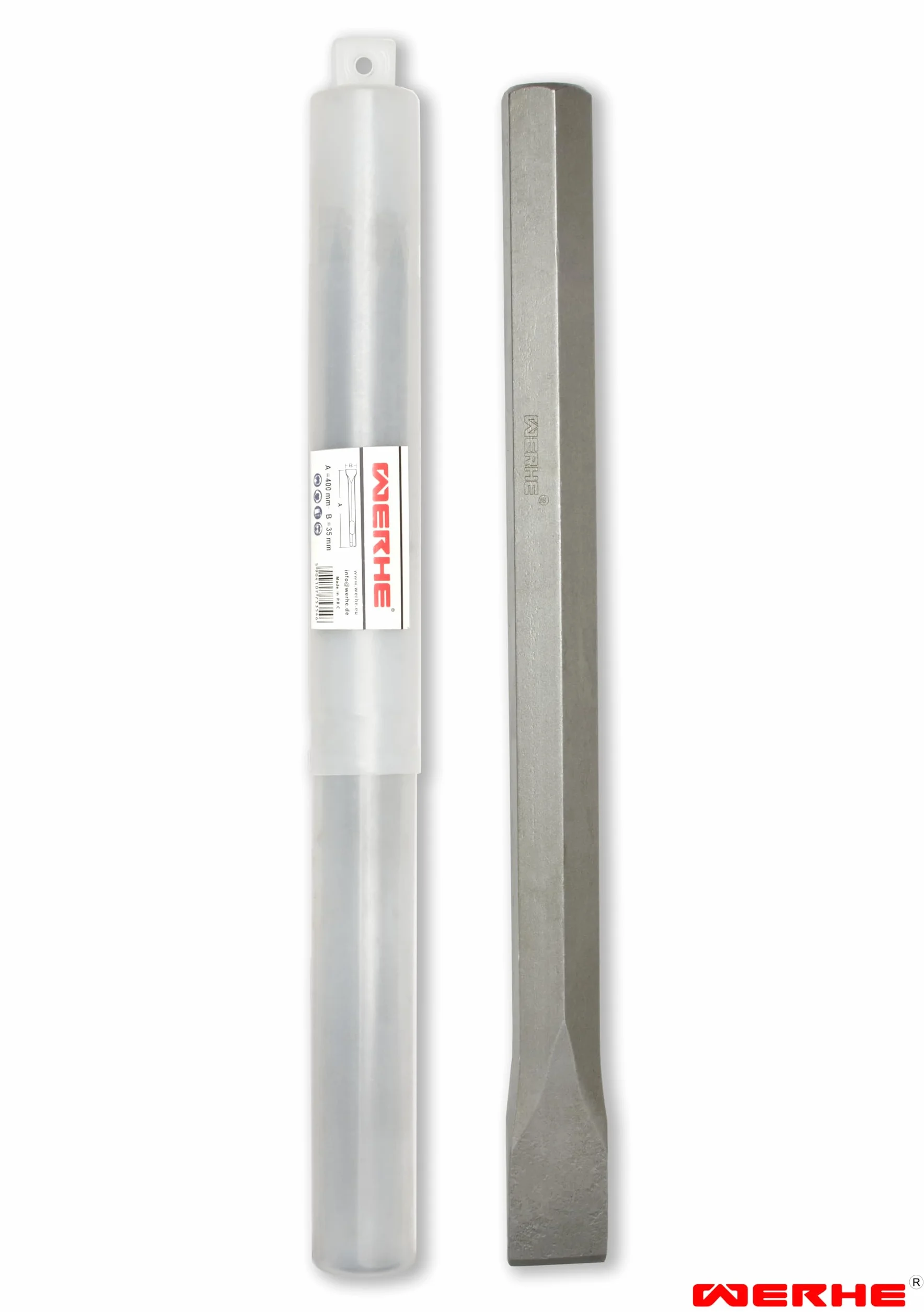 Scalpello a vanga Professional HEX28 35 x 400 mm supporto esagonale 28 mm per martello demolitore