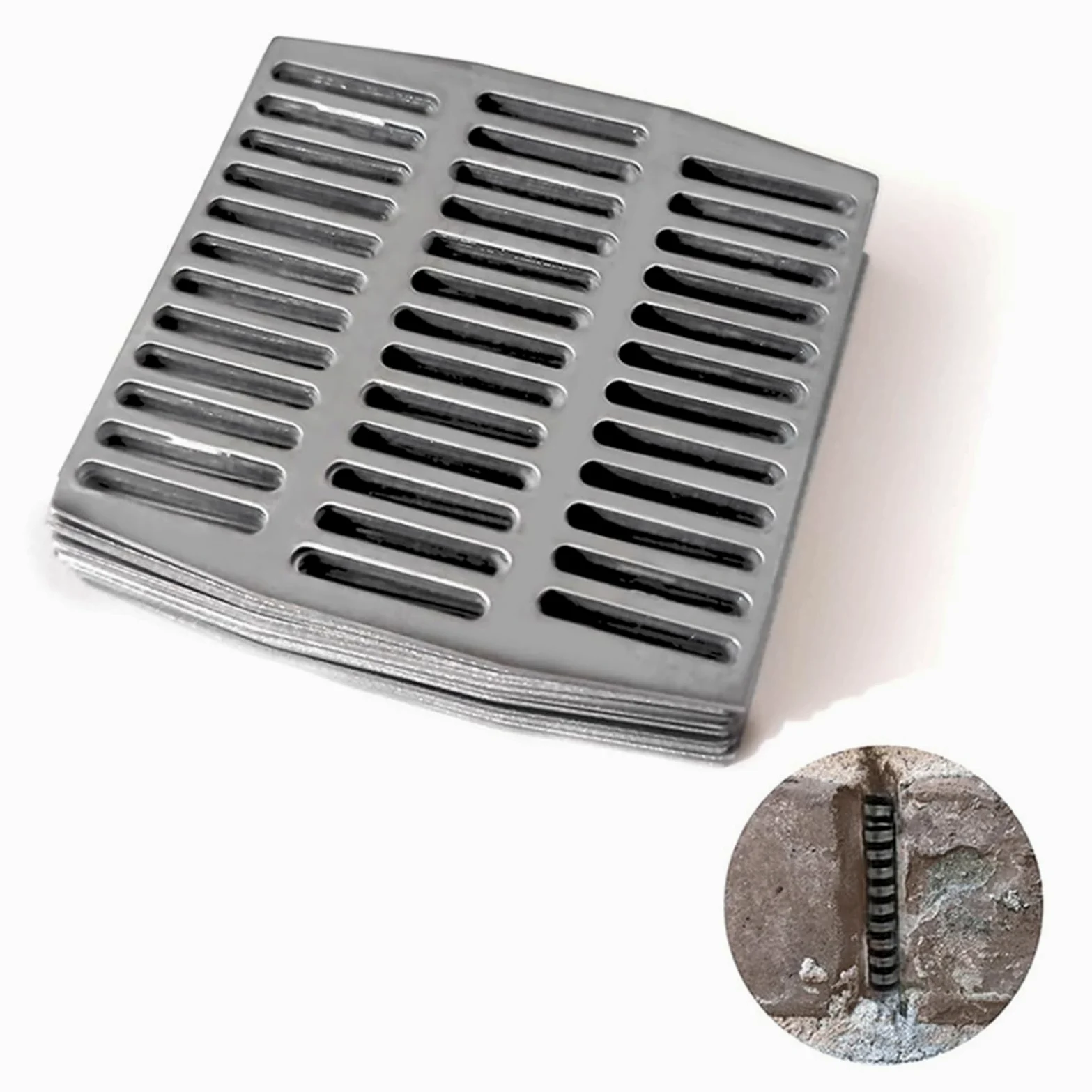 Copertura per fori di sfiato – Griglia di ventilazione da parete | rete resistente alle intemperie, facile montaggio, protezione piatta, struttura robusta, griglia con fori per muratura, paret