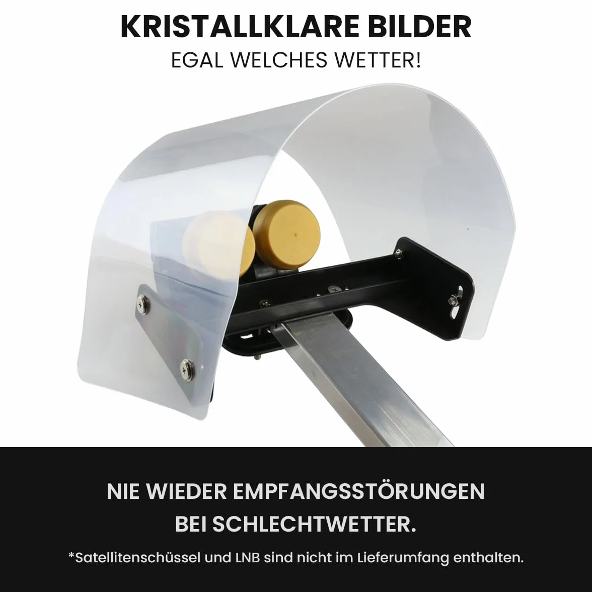 GSS LNB protezione dalle intemperie per 2 LNB, protezione dalle intemperie, protezione LNC da pioggia, grandine e neve, protezione LMB per parabola satellitare, copertura LNB