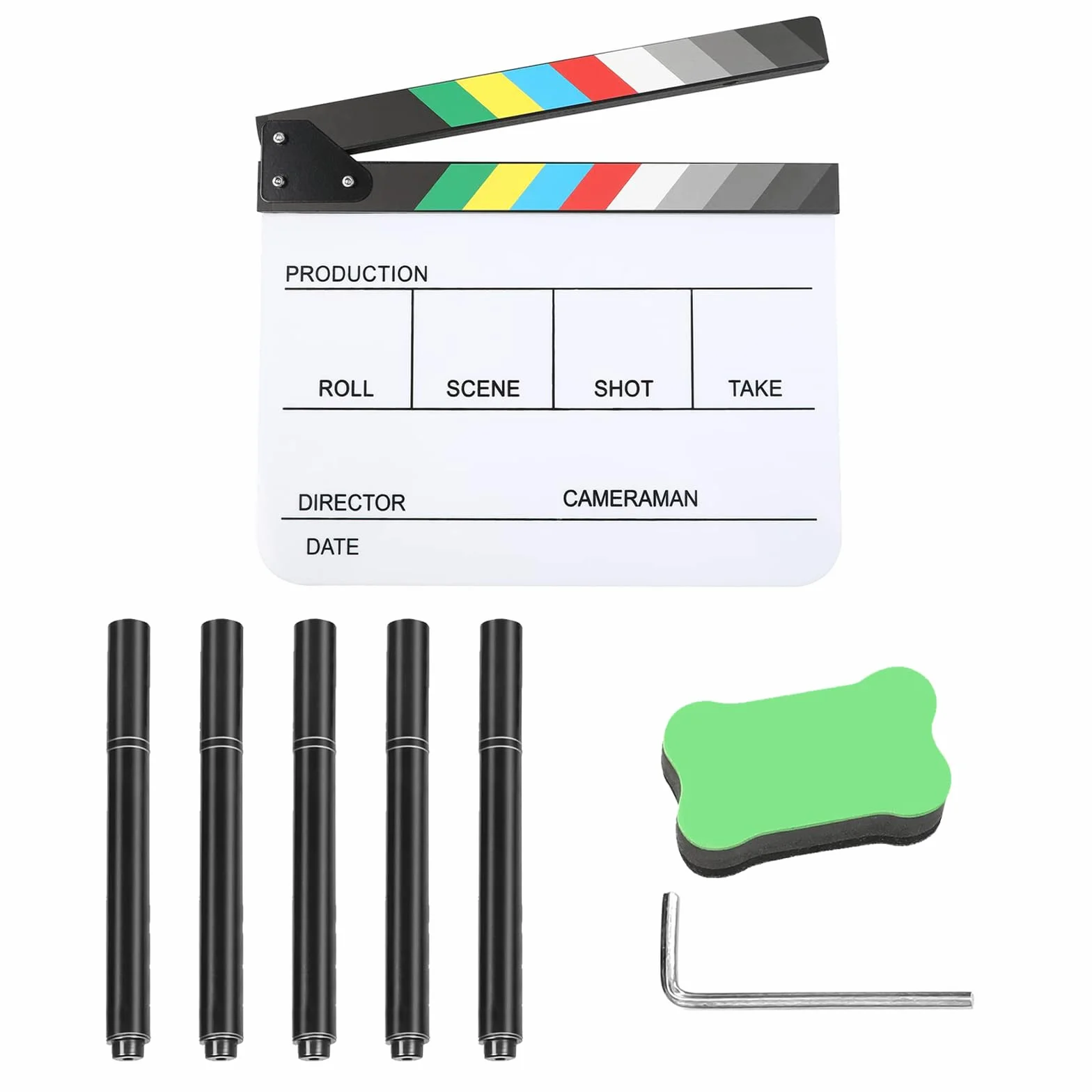 Ciak Cinematografico,Cinematografico di Film Clapper,30x25cm Acrilico Film Clapperboard,Regali per Cinefili,Cinema Gadget,Accessori Regista,Cinematografico per Programmi TV,Vlog