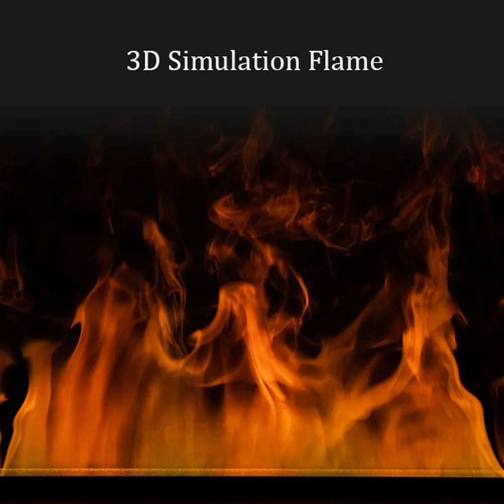 Fuoco Finto Camino Elettrico con Atomizzazione 3D Incorporato, Umidificatore for Soggiorno, Camino Elettrico, Simulazione di Fiamma Allungata Mobili per Il Soggiorno(121x26x16cm)