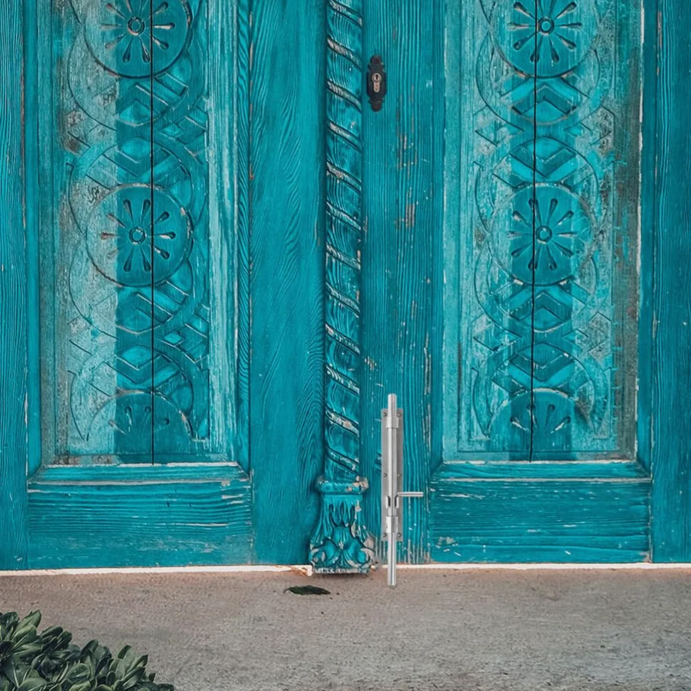 Artibetter 2pezzi Serratura Per Porta Scorrevole Acciaio Inossidabile Catenaccio Di Sicurezza Per Casa e Bagno Facile Scorrimento e Installazione Resistente e Duraturo Design Pratico Per Uso