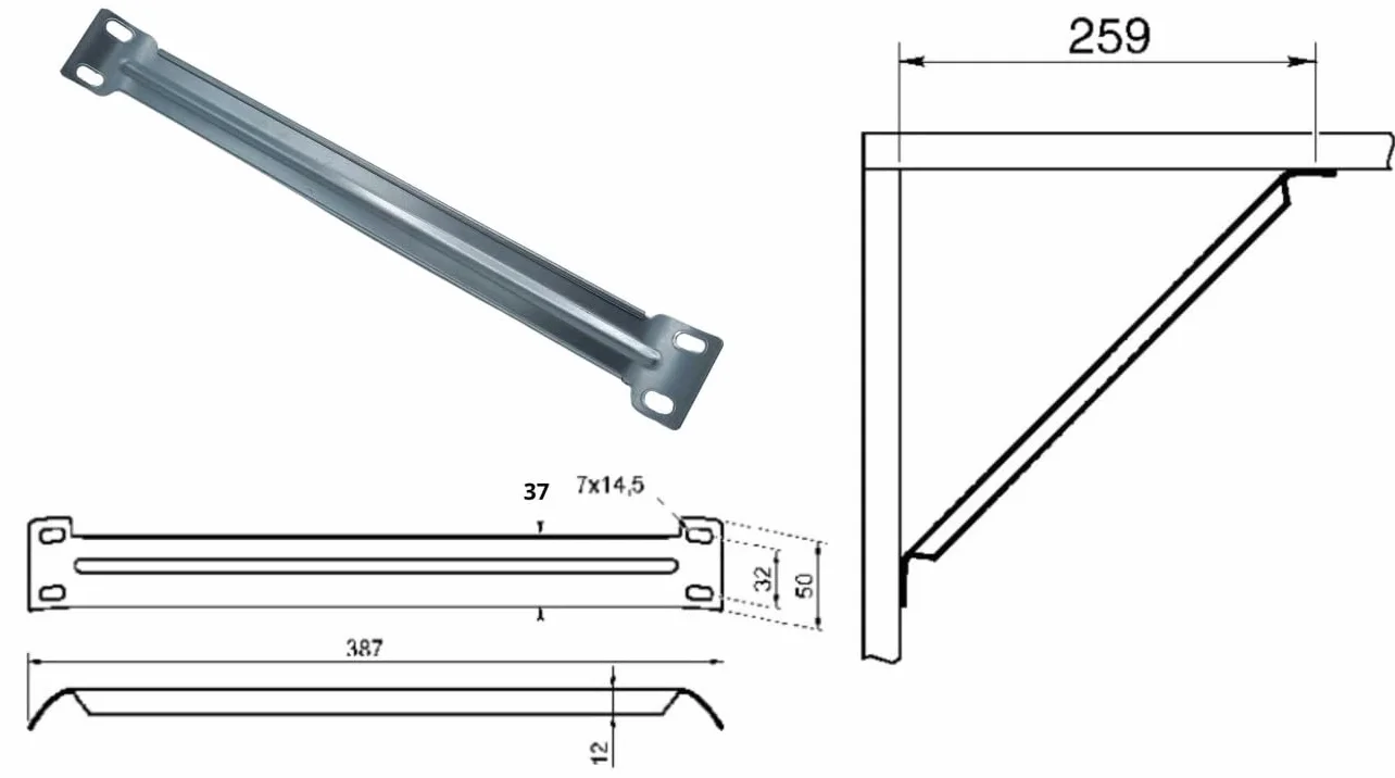 Rinforzo angolo letto acciaio 387mm connettore staffe angolari struttura legno giunto supporto