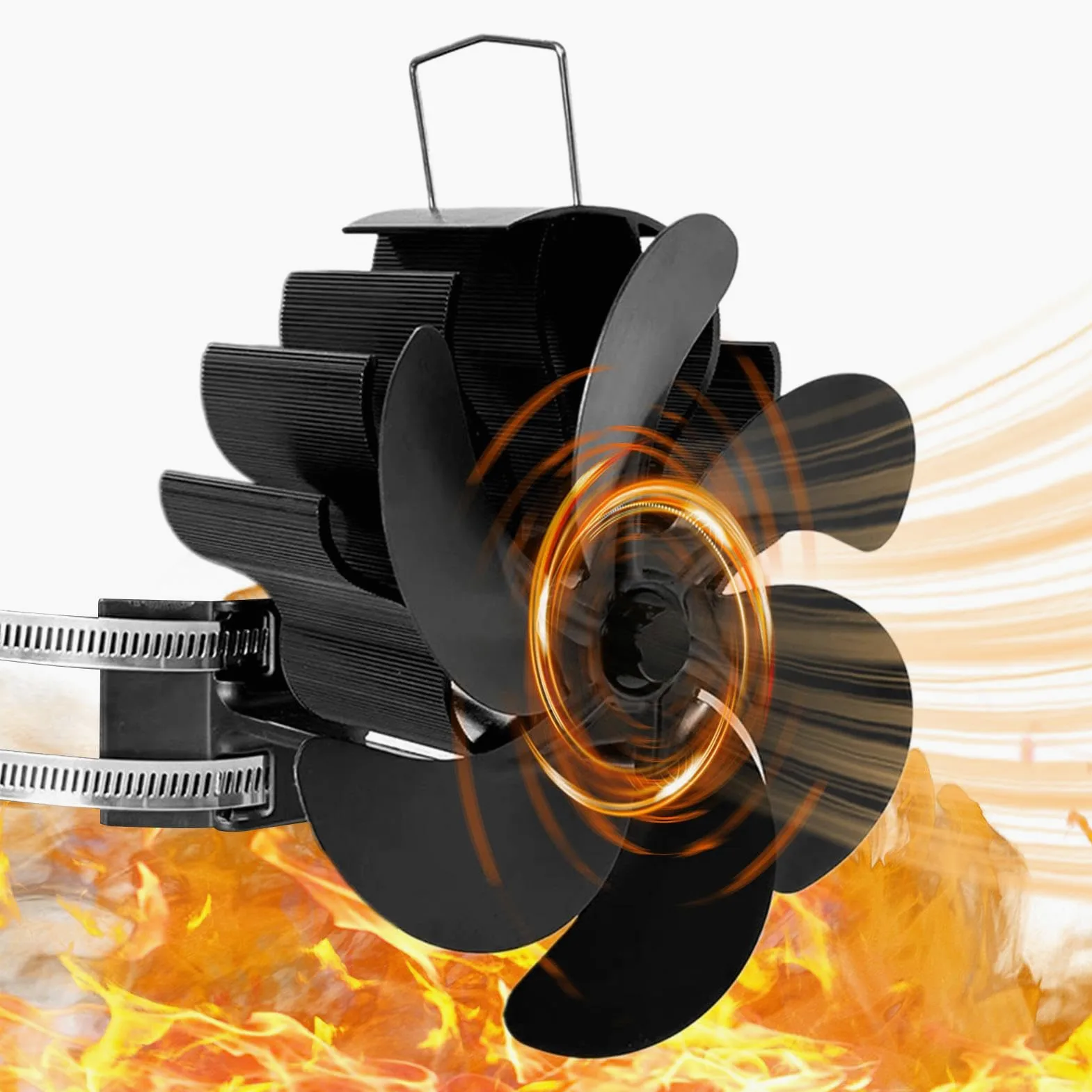 Ventilatore Per Caminetto Con Stufa A Legna Ventilatore Termico Silenzioso | Ventilatore Per Stufa Diffusione Aria Calda Per Bruciatori A Legna E Risc