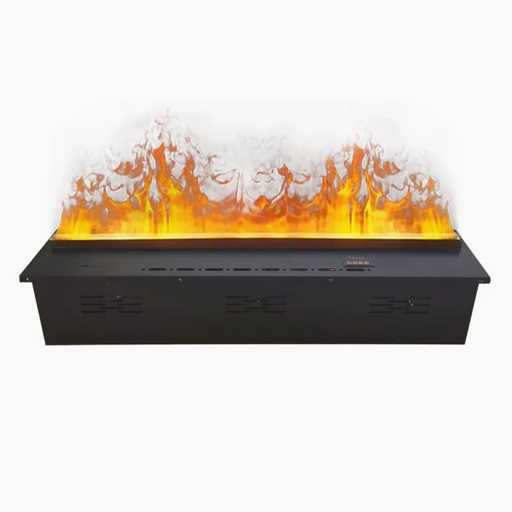 Fuoco Finto Camini Elettrici Incorporati Umidificatore Atomizzazione Camino Elettrico Simulazione 3D Fiamma Telecomando E Controllo Touch Screen Mobili per Il Soggiorno(A)