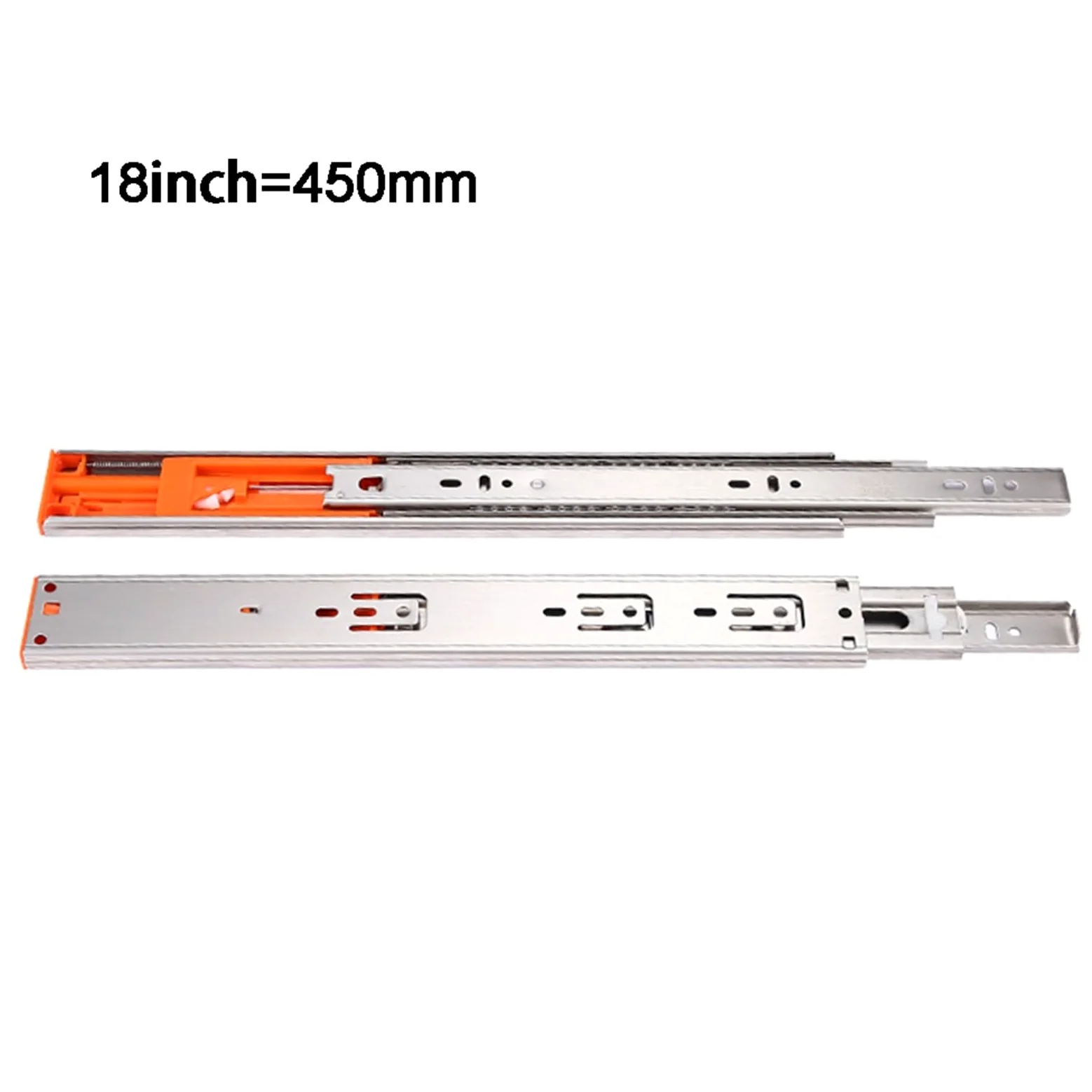 Guide Per Cassetti Stainless Steel Drawer Slide Hydraulic Damping Buffer Sliding Bearing Silent Cabinet Track Furniture Hardware per cassetto(450)