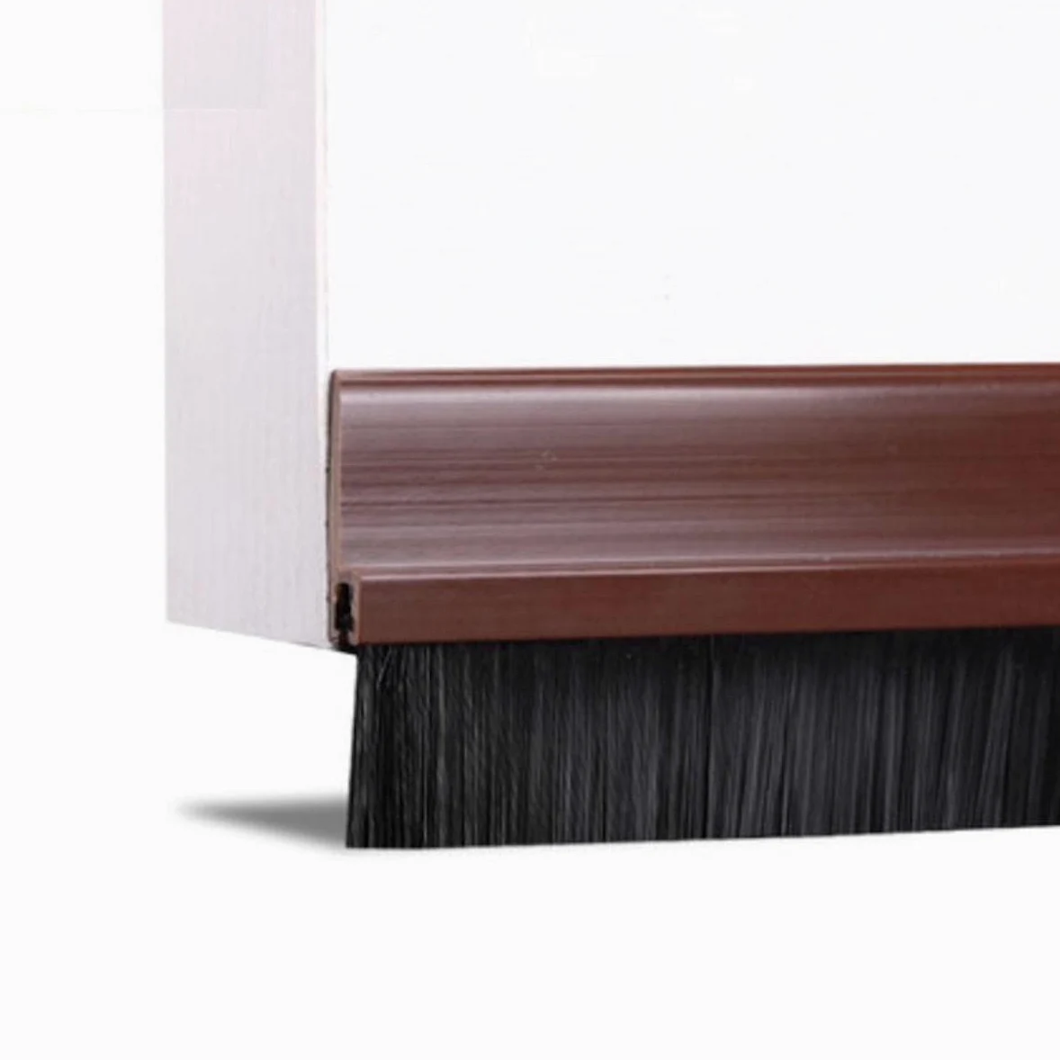 Guarnizioni per porte Spazzola autoadesiva Staccabile Smontabile 15 mm 2 cm 25 mm 3 cm 35 mm 4 cm 5 cm 55 mm - 10 cm Bianco Marrone Grano di legno-Nero, supporto adesivo, 40 mm, 50 cm x 2 pezzi