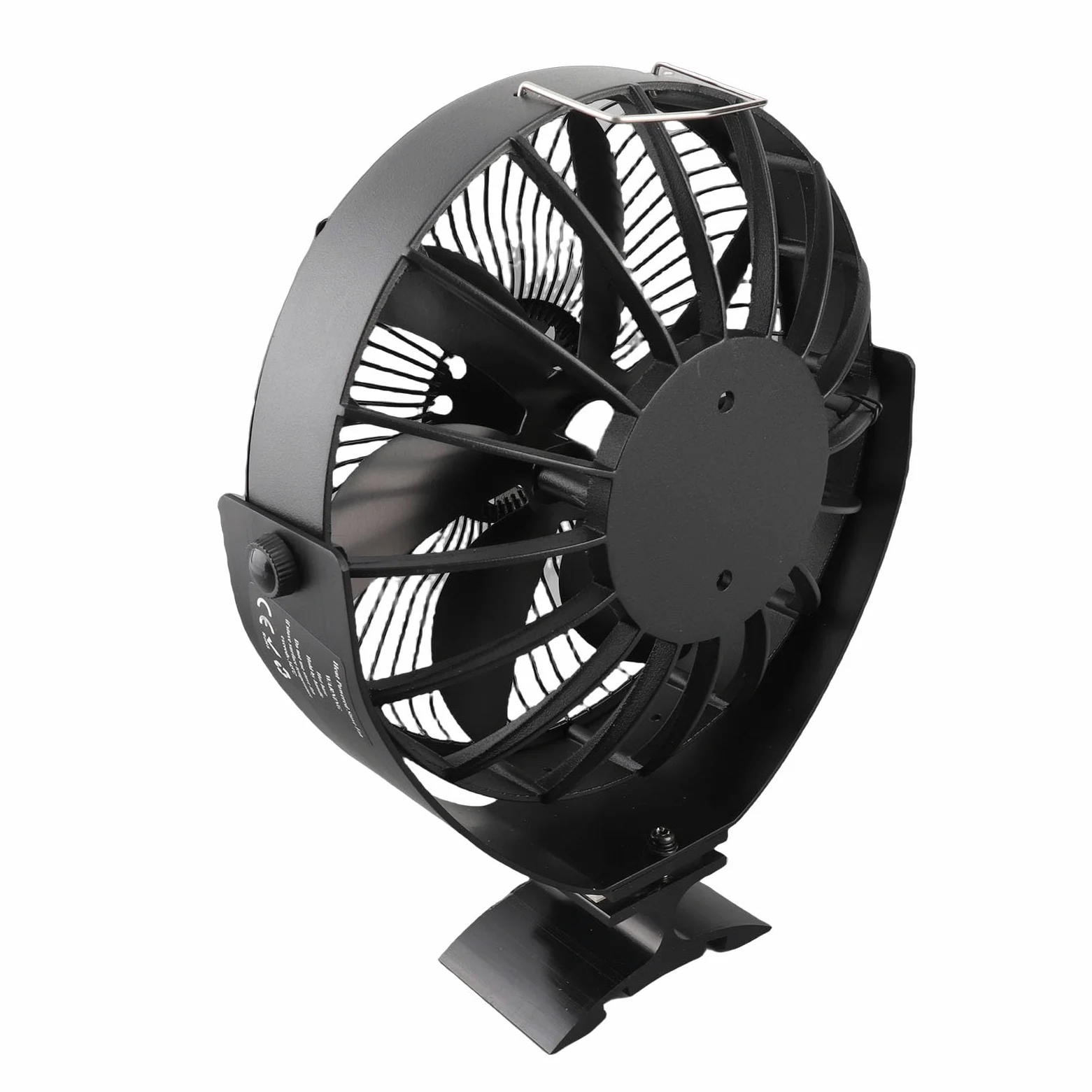 Ventilatore per Stufa a Legna con Calore, Protezione in Lega di Alluminio, Regolazione Manuale 360 Gradi, per Camini e Stufe a Legna
