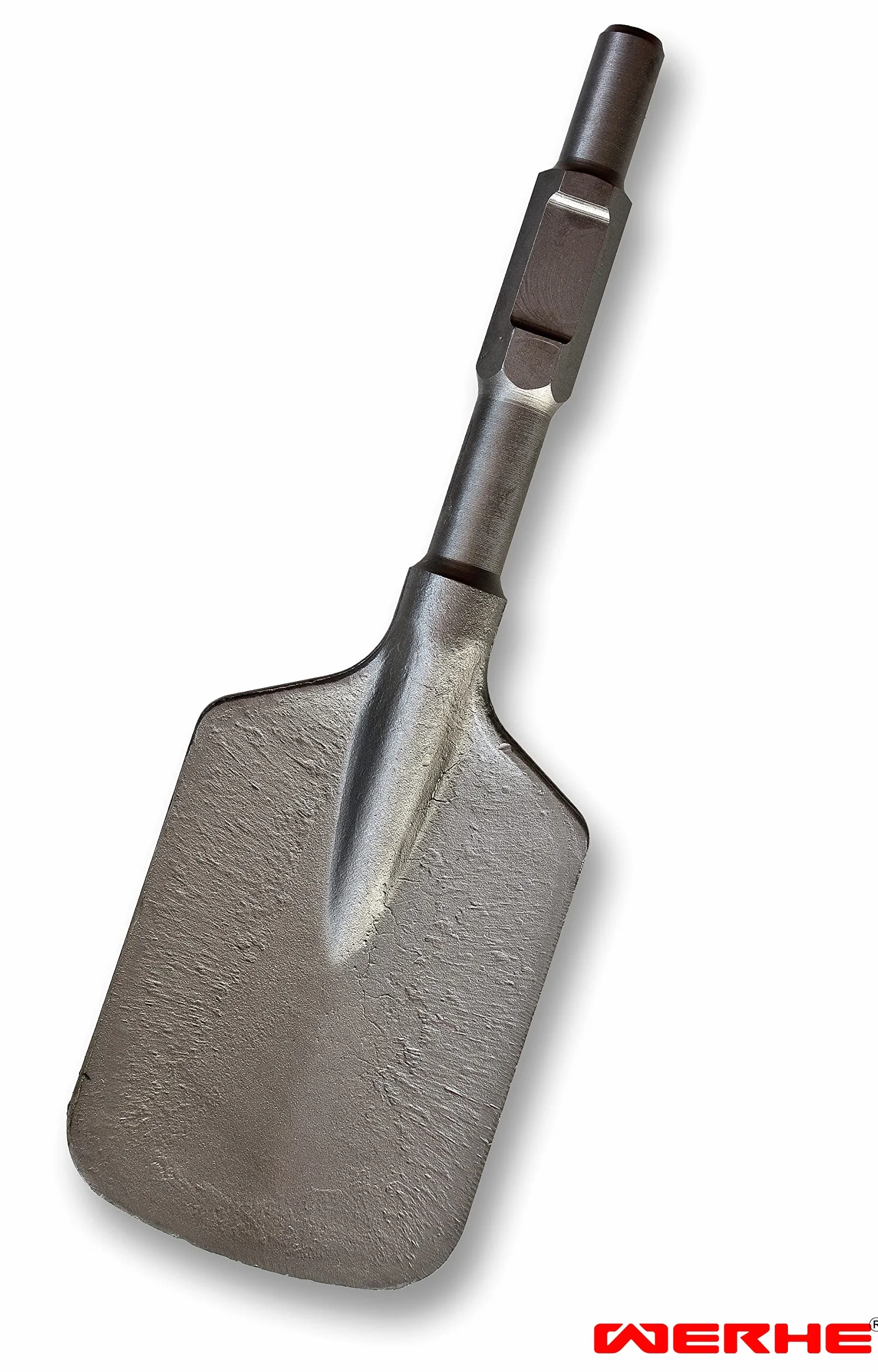WERHE Professional pala scalpello SDS esadecimale 135 x 410 mm asta esagonale 30 mm do martella demolizione w plastikowym etui