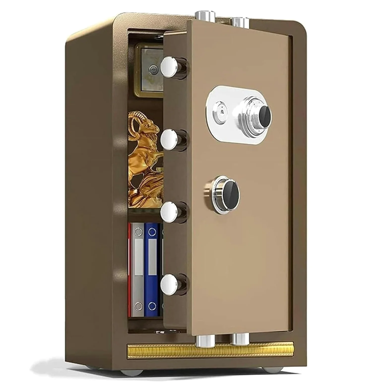 cassaforte Cassaforte di sicurezza in acciaio e cassetta di sicurezza con password meccanica for armadietti portavalori for gioielli e ufficio di casa e hotel piccola(Bruin,70x42x36cm)
