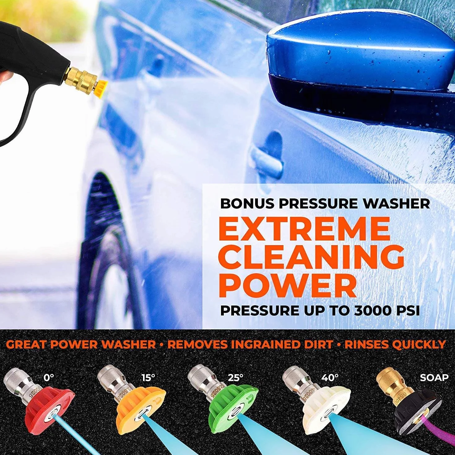 Pistola in schiuma ad alta pressione Foam Lance with 5 Nozzles for Car Cleaning