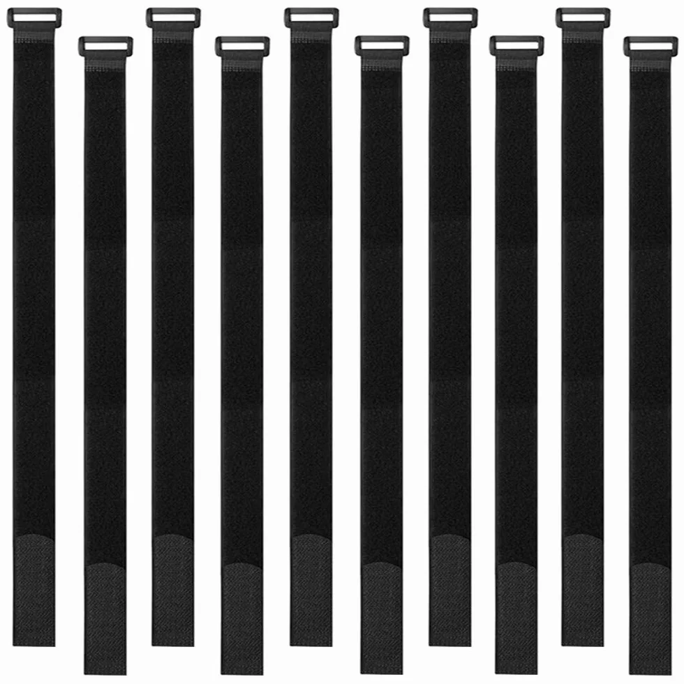 Fascette Cavi Riutilizzabile 30 Pezzi 40x2cm Nylon Regolabile Hook e Loop Cavi Cinghia Nero