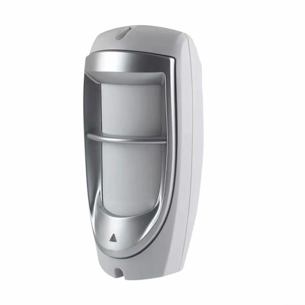 Rilevatore di movimento PIR cablato per esterni, ampia gamma di 12 m, con sensore a infrarossi, uscita relè per allarme di sicurezza da giardino, grigio, 176 mm