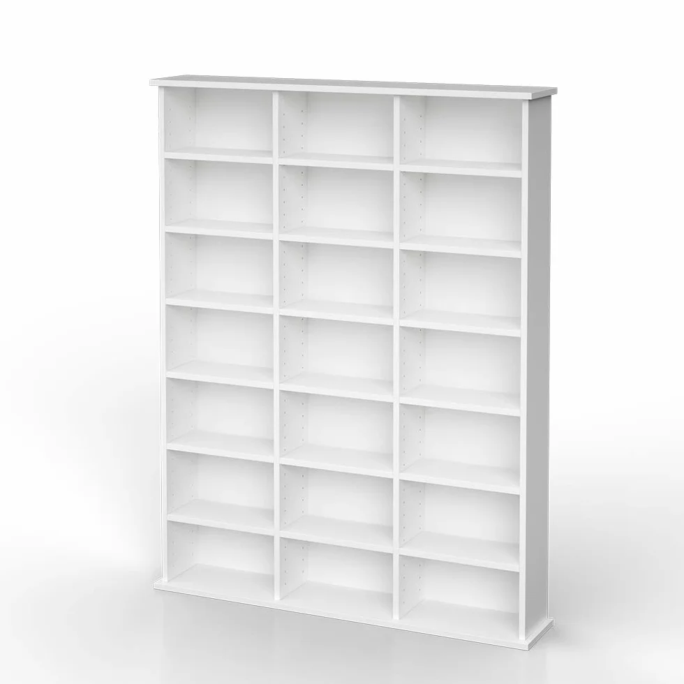 Vicco Scaffale porta cd Jukebox, Bianco, 105.4 x 136 cm