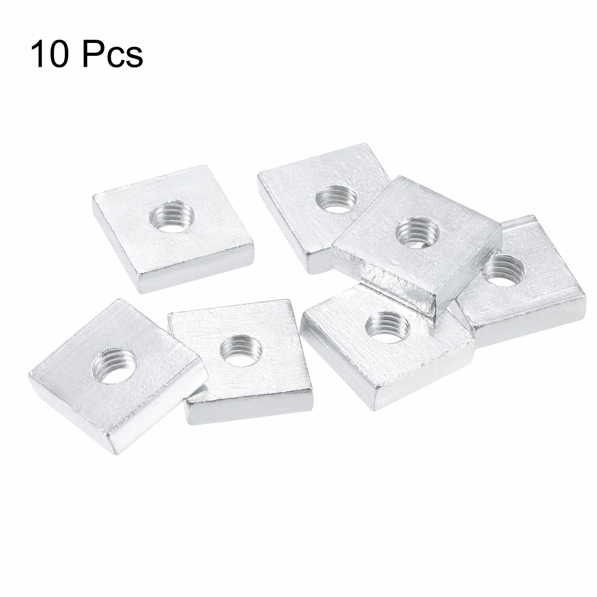 QUARKZMAN Dadi Quadrati M5x14mmx4mm Zincati Metrici Filettatura Grossa 10 Pz