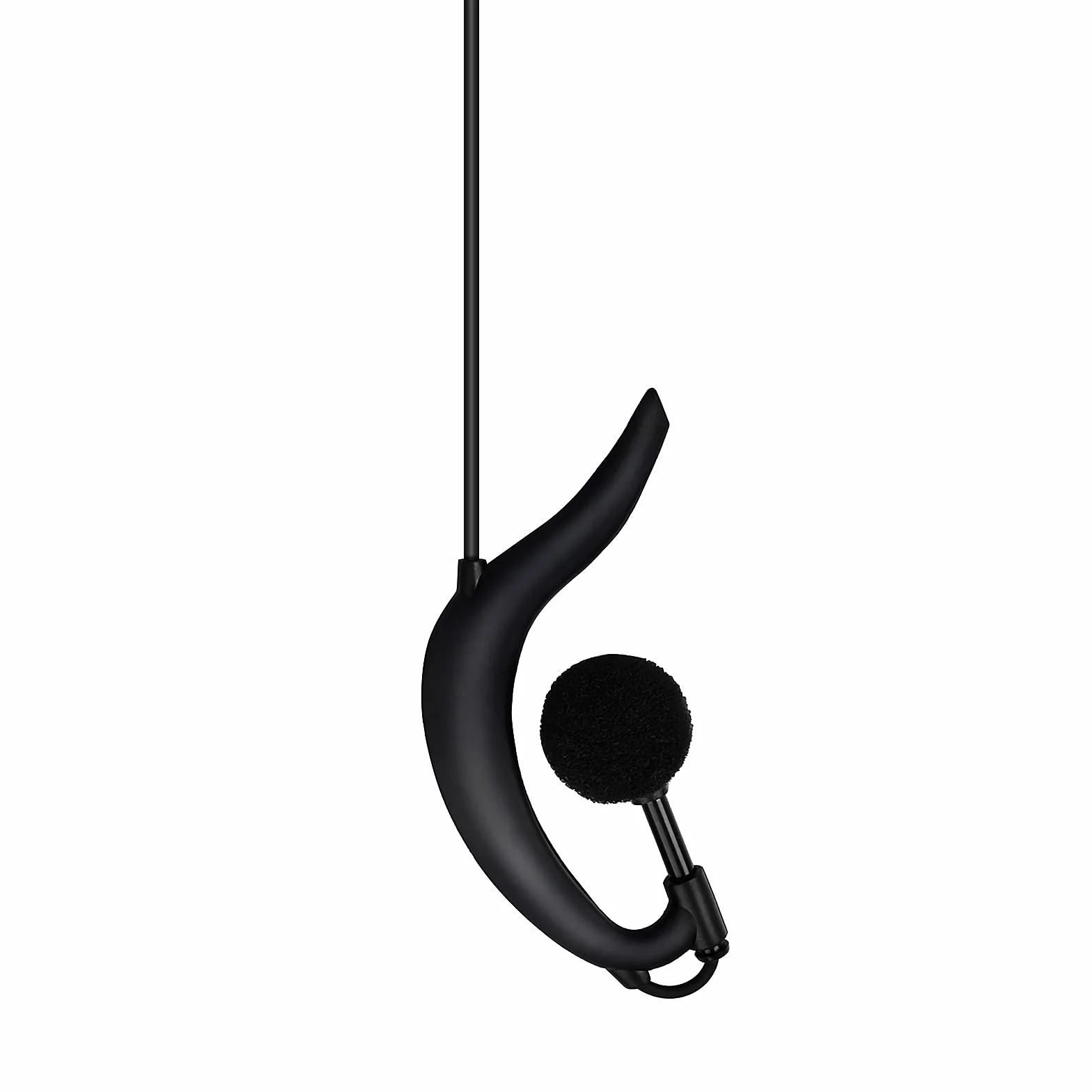 UAYESOK Auricolare di sicurezza a forma di G con microfono PTT a 2 pin per radio Motorola CP040 CP140 CLS1110 CLS1410 Hytera Midland a 2 vie