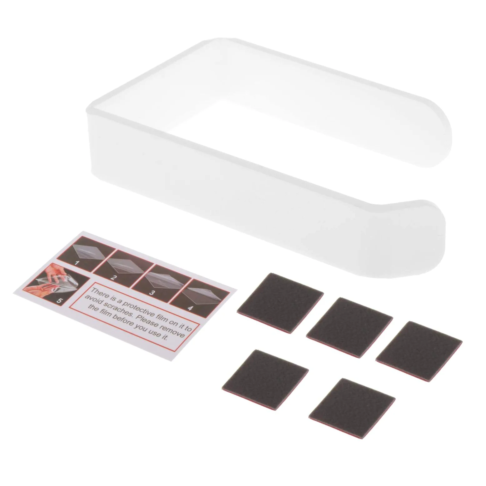 XYNSNDB Portarotolo Adesivo Acrilico Bianco per Bagno e Cucina Installazione Semplice Senza Foratura Supporto a Parete per Carta velina