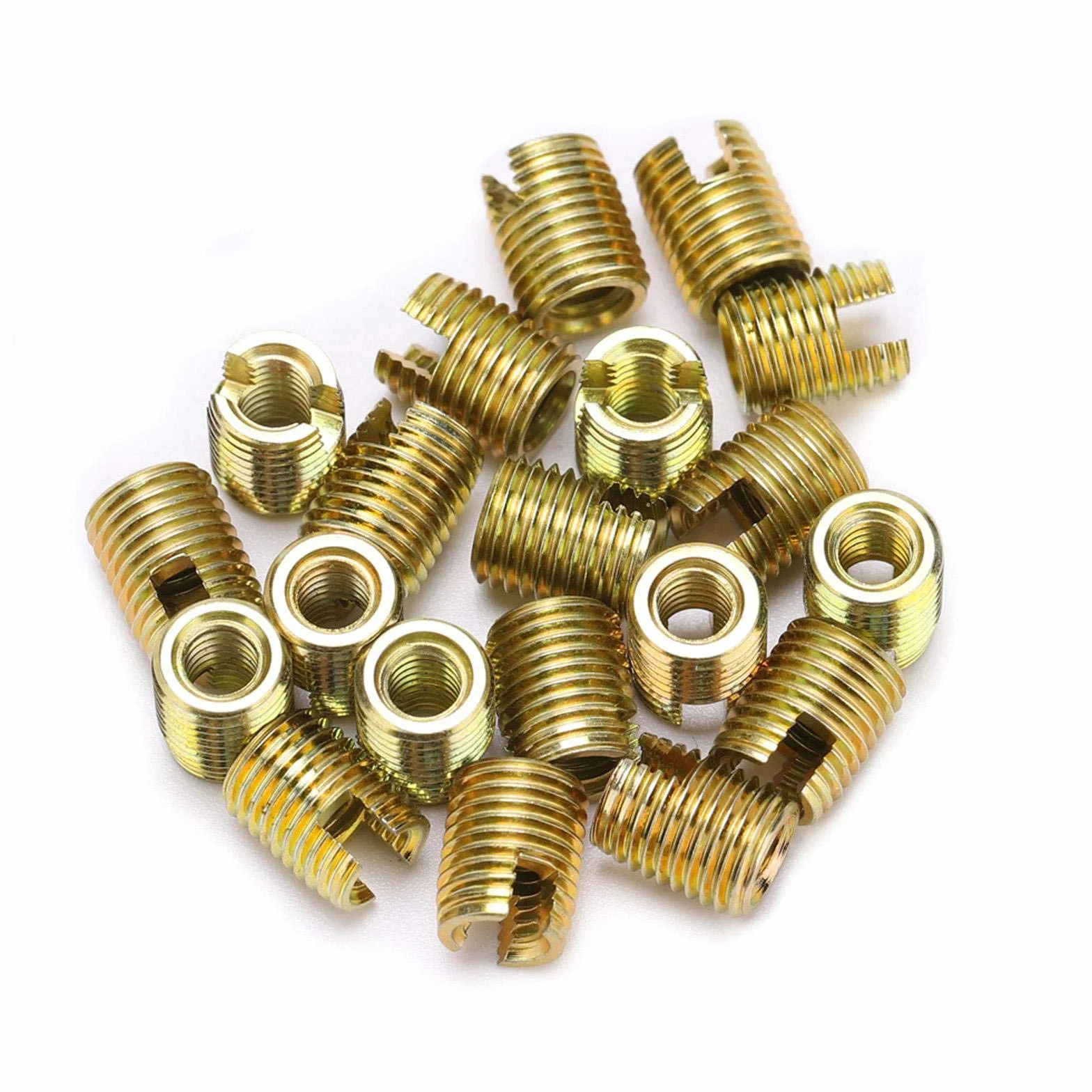 Akozon Inserto Filettato Autofilettante 20pz Inserti Filettati 302 Viti per Riparazione Viti in Acciaio al Carbonio(Inner M5*0,8 Outer M8*1,0)