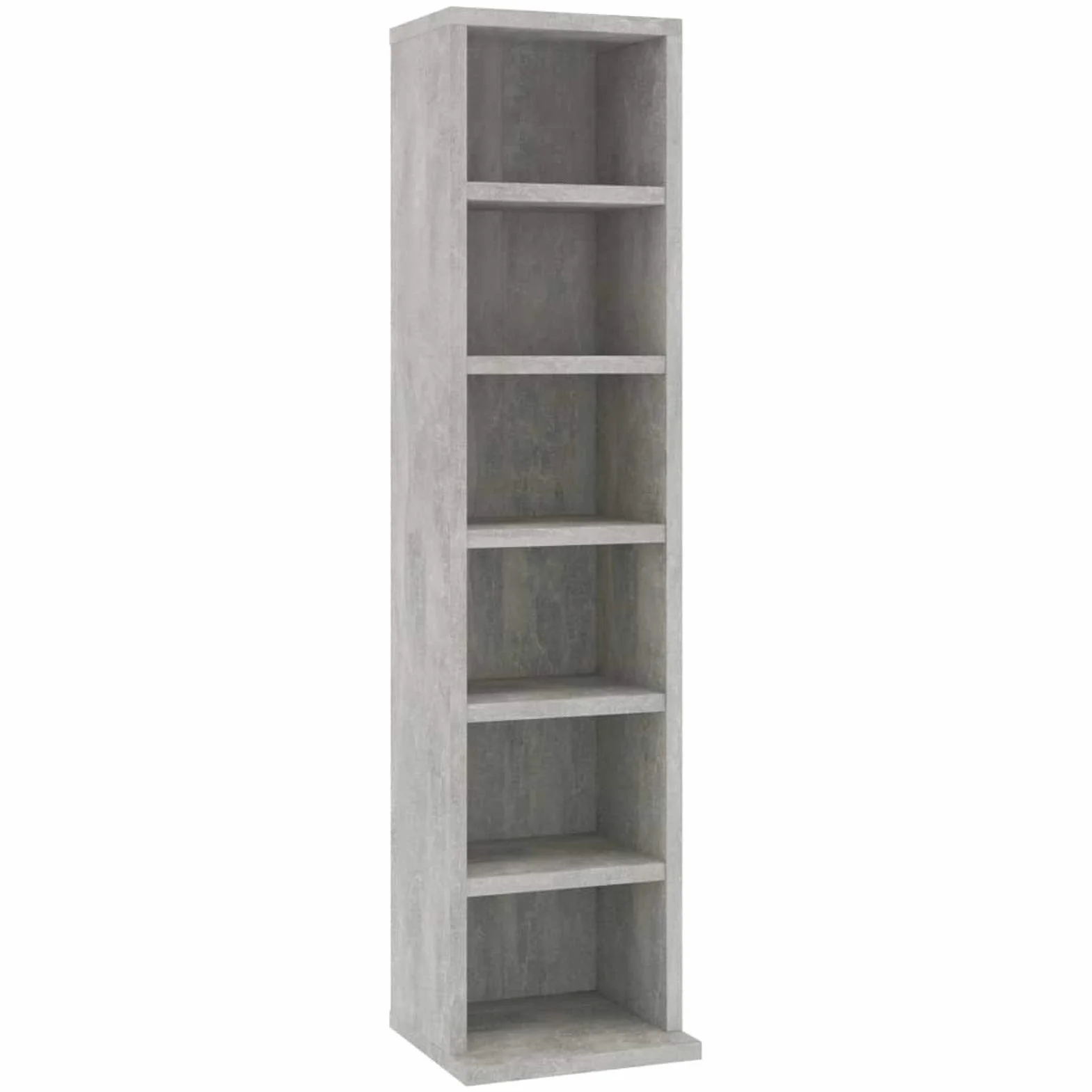 LAPOOH Mobile Porta CD Grigio Cemento 21x20x88 cm in Legno Multistrato,Mobile Porta CD,Porta cd,Scaffalatura per CD(SPU:800355)