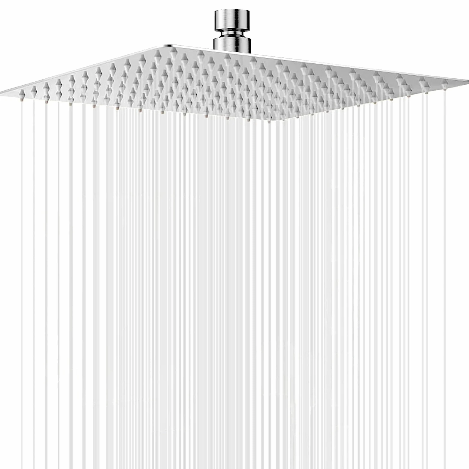 Soffione Doccia a Pioggia 30cm Quadrato Doccia Fisso in Acciaio inox 304 Silicone Anti-Blocco Soffione Doccia Doccia da Bagno Ultra Sottile Facile da Pulire e Installare