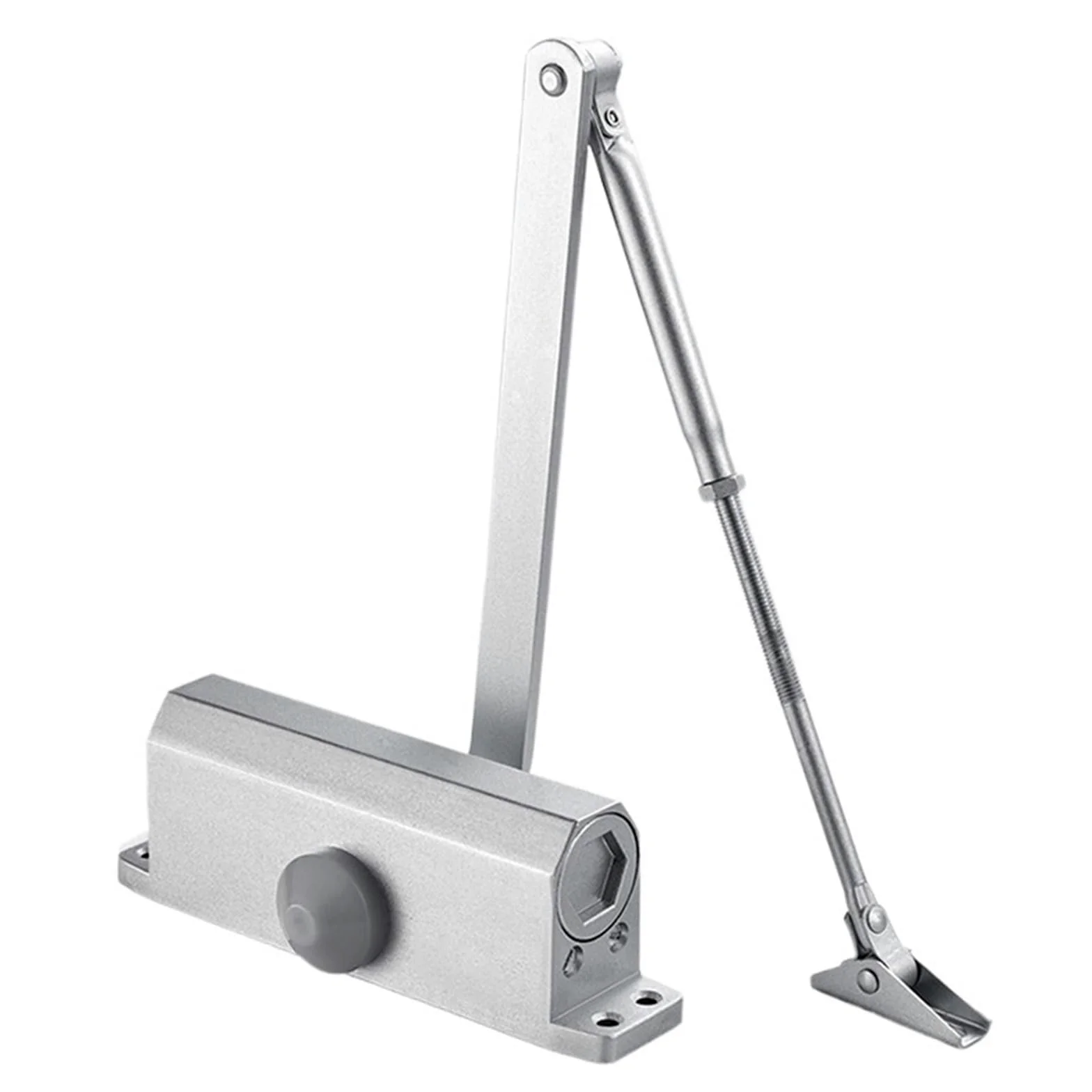 Chiudiporta automatico idraulico da 25 kg a 85 kg, velocità regolabile, attrezzatura per chiusura silenziosa, facile per uso domestico e commerciale (M), M-65 kg