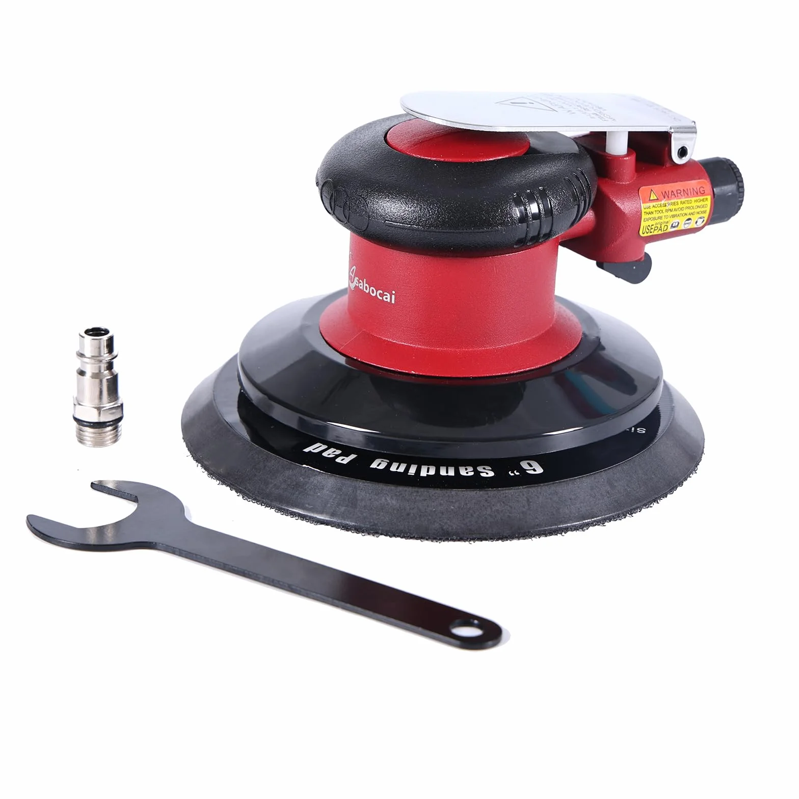 Levigatrice Orbitale Pneumatica 150mm (6"), Levigatrice ad Aria Doppia Azione Professionale, 12000 RPM, 90 PSI, Bassa Vibrazione per Carrozzeria Auto, Legno e Metallo