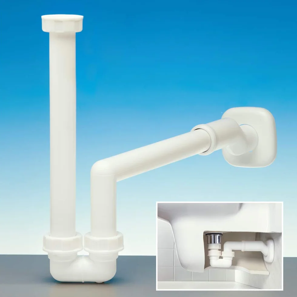 Lira Sifone Salvaspazio Eccentrico per Lavabo e Bidet 1″ 1/4 (40 mm) Attacco 1″ (32 mm)