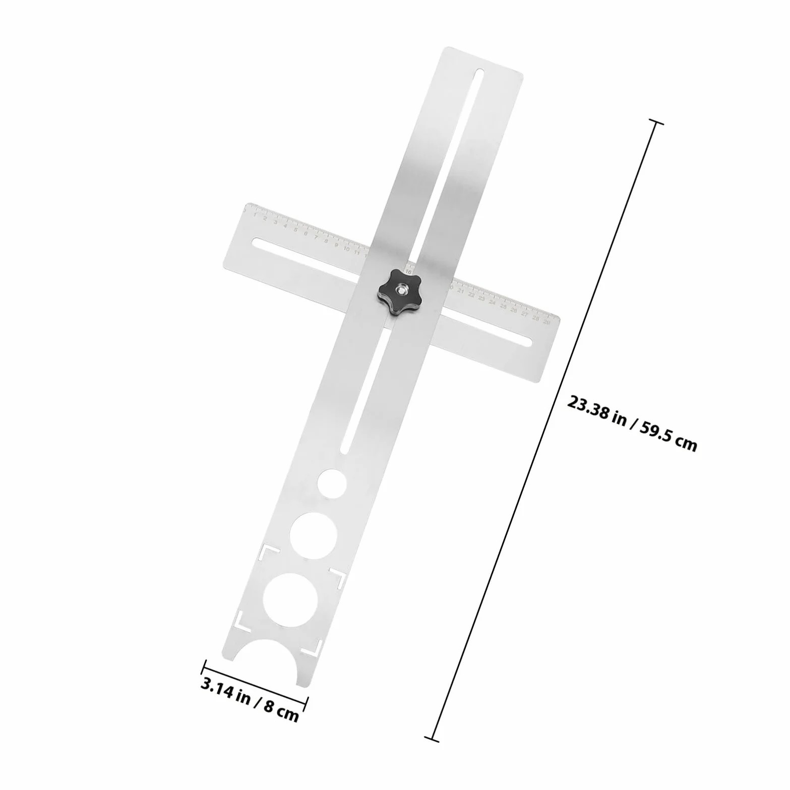 Righello da 60 cm in acciaio inox per fori piastrelle ceramica marmo vetro