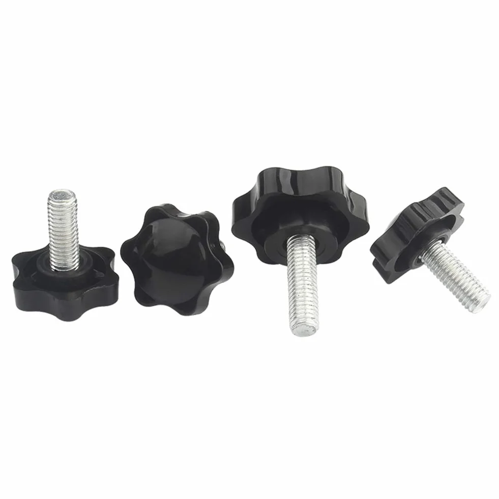 Maniglia Bloccaggio Vite Manopola M10 Filettatura Maschio Plastica Testa a Stella Dadi