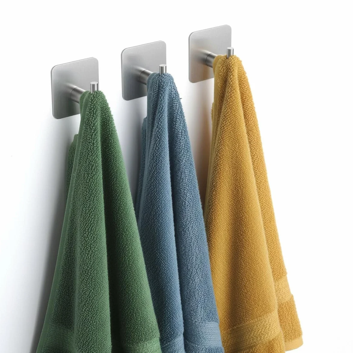 Set Porta Asciugamani da Bagno Adesivo Acciaio Inossidabile con Ganci e Porta Rotolo