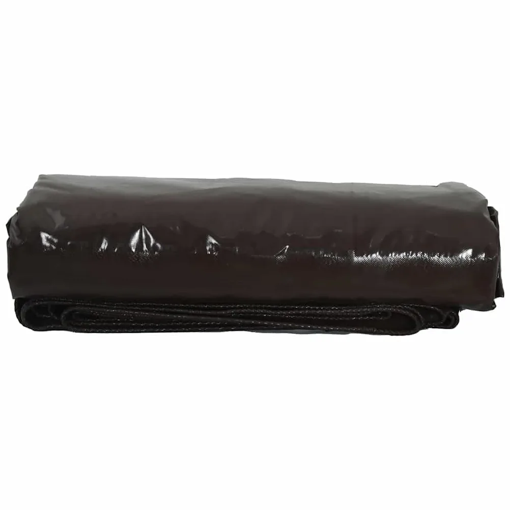 Telone di copertura, 650 g/m², marrone, 4 x 4 m, in tela con rivestimento in PVC, impermeabile, antistrappo, con occhielli, resistente alle intemperie e ai raggi UV, per giardino, campeggio