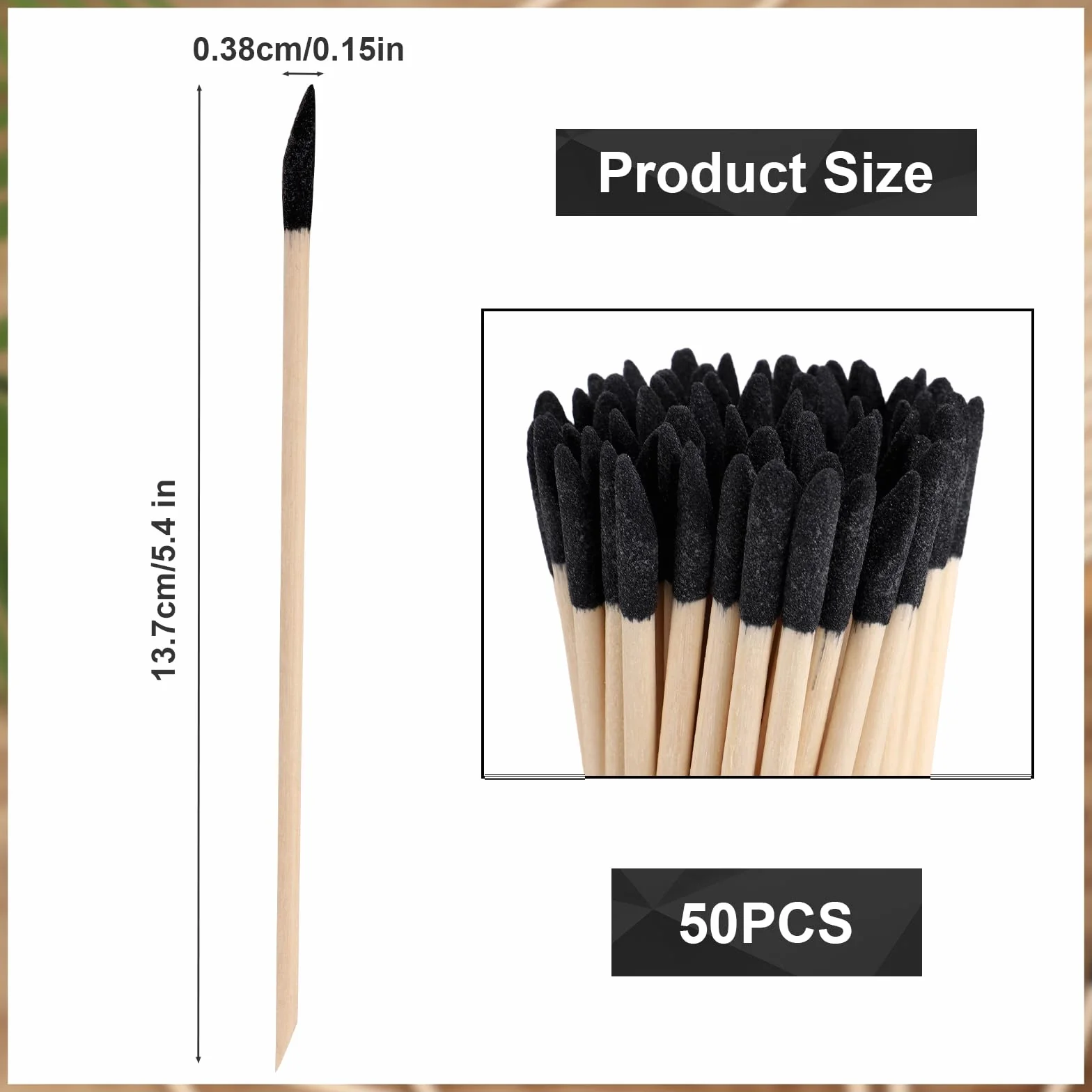 Bastoncini Abrasivi per Dettagli Fini Grana 280, Strumenti per Lavorazione Legno e Plastica - 50pz