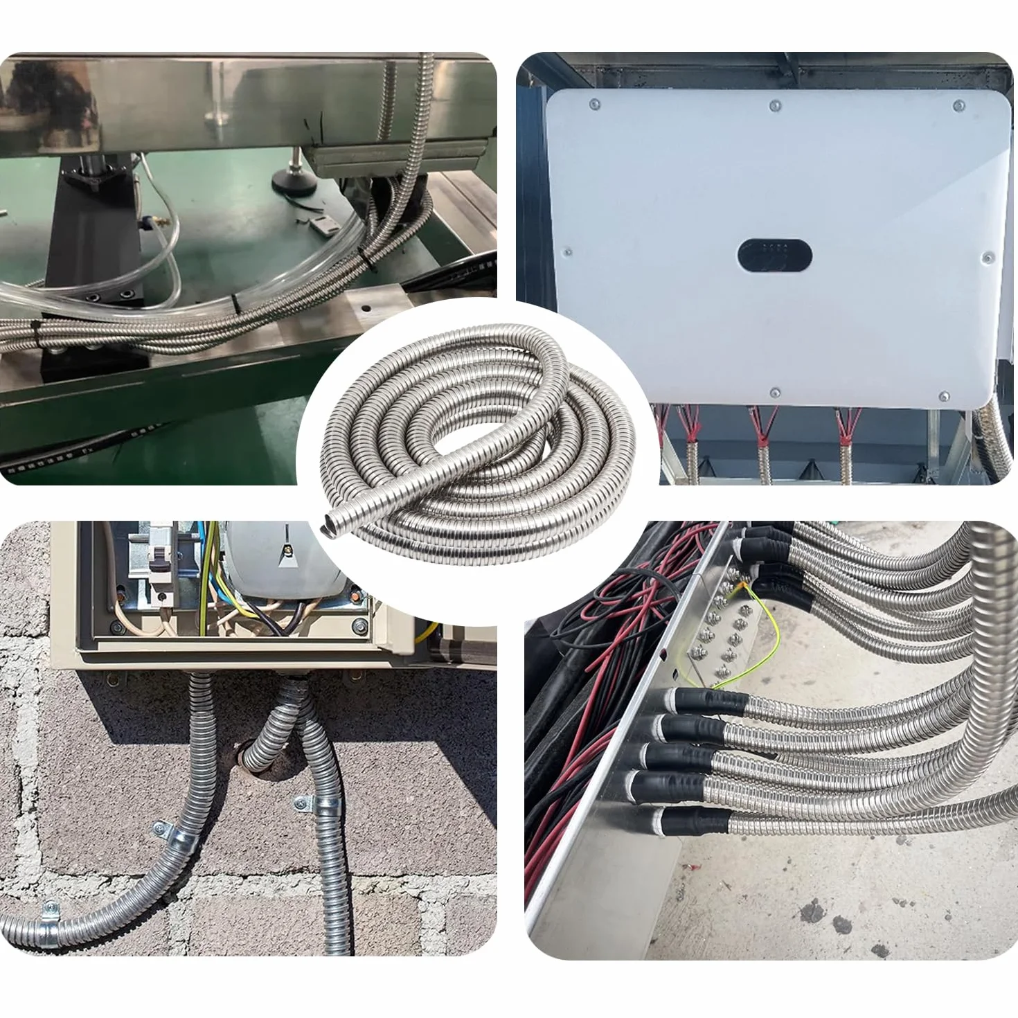 Tubo corrugato in acciaio inossidabile 304, diametro interno 13 mm, lunghezza 3 metri, guaina protettiva per cavi