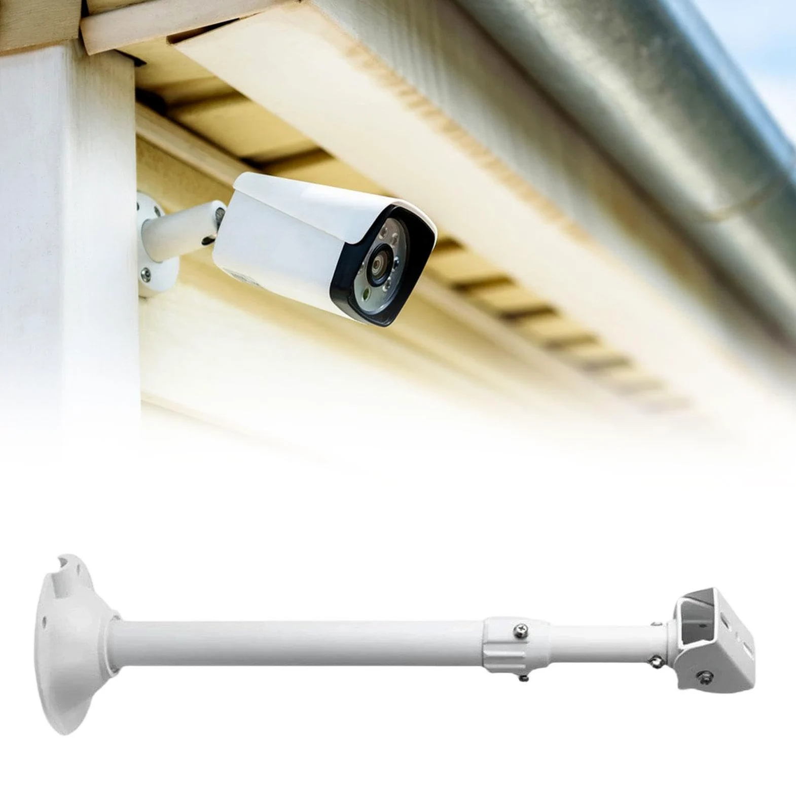Staffa di Montaggio per Telecamera di Regolabile per Esterni, Accessori Pratici, Staffa di Montaggio a Soffitto, da 60 Cm a 120 Cm